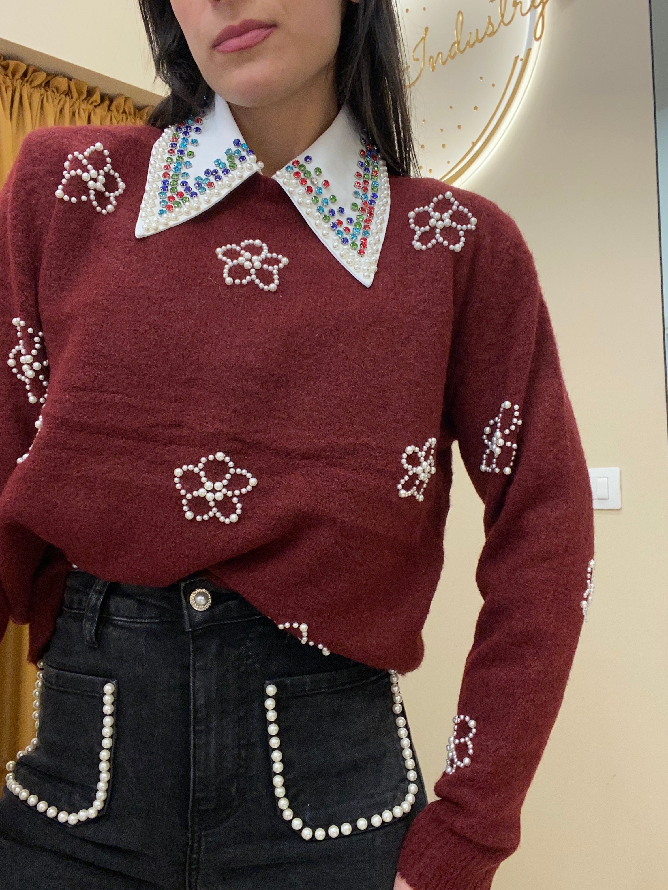Maglione Perla flower