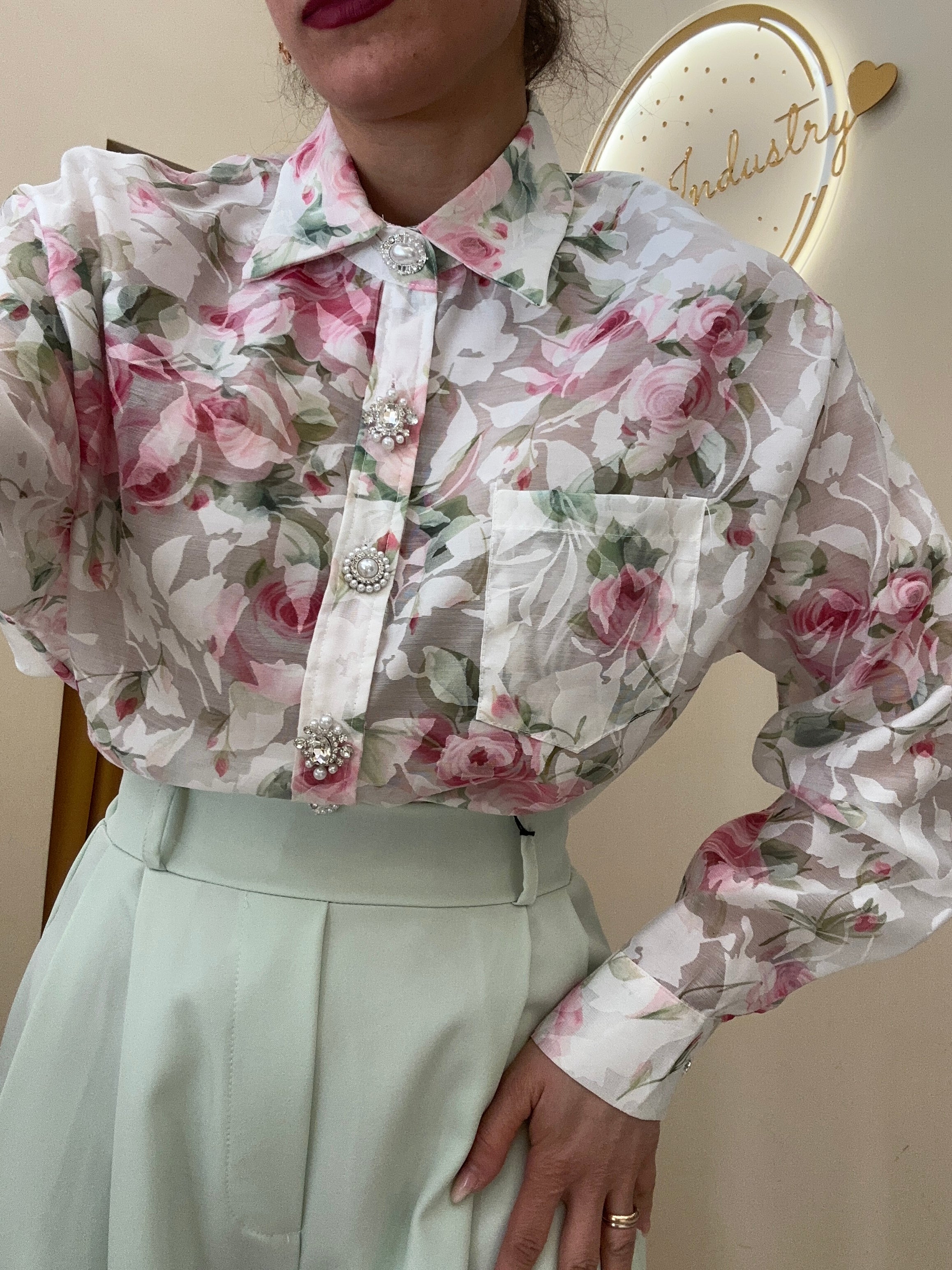 Camicia Simona con fiori