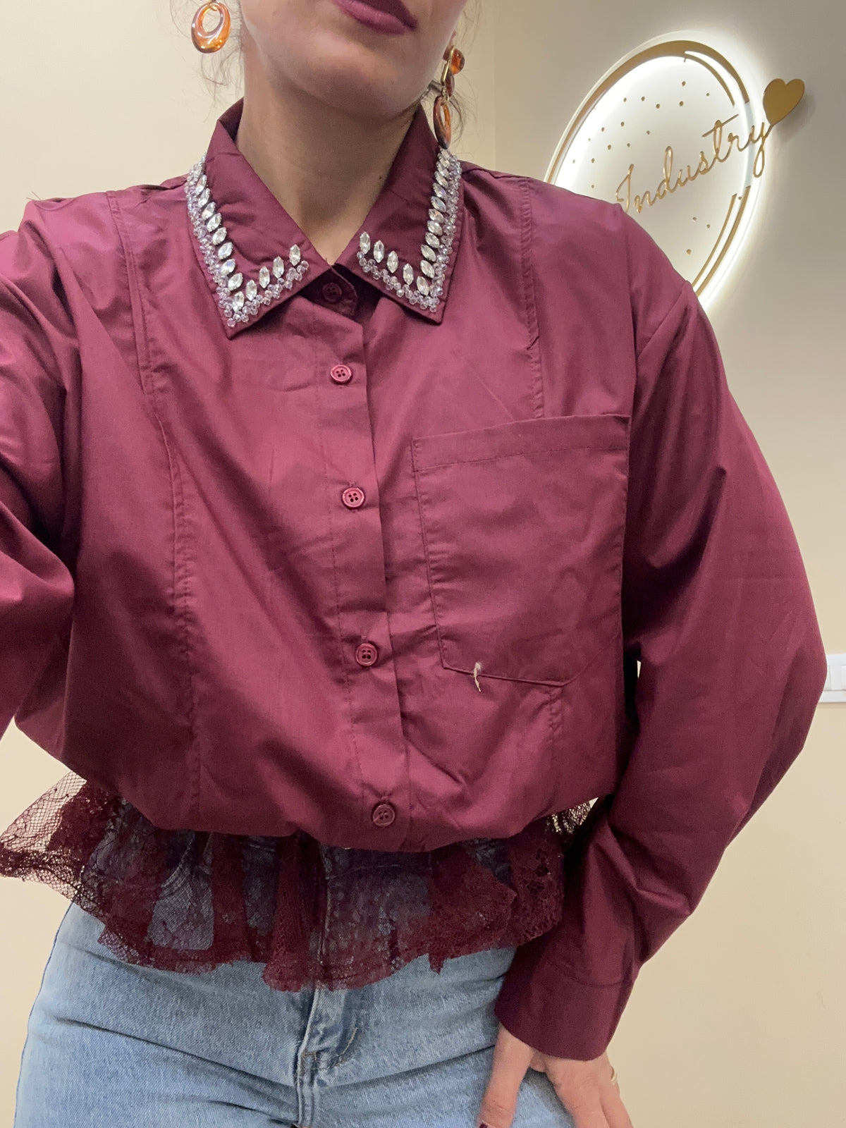 Camicia con canotta cucita