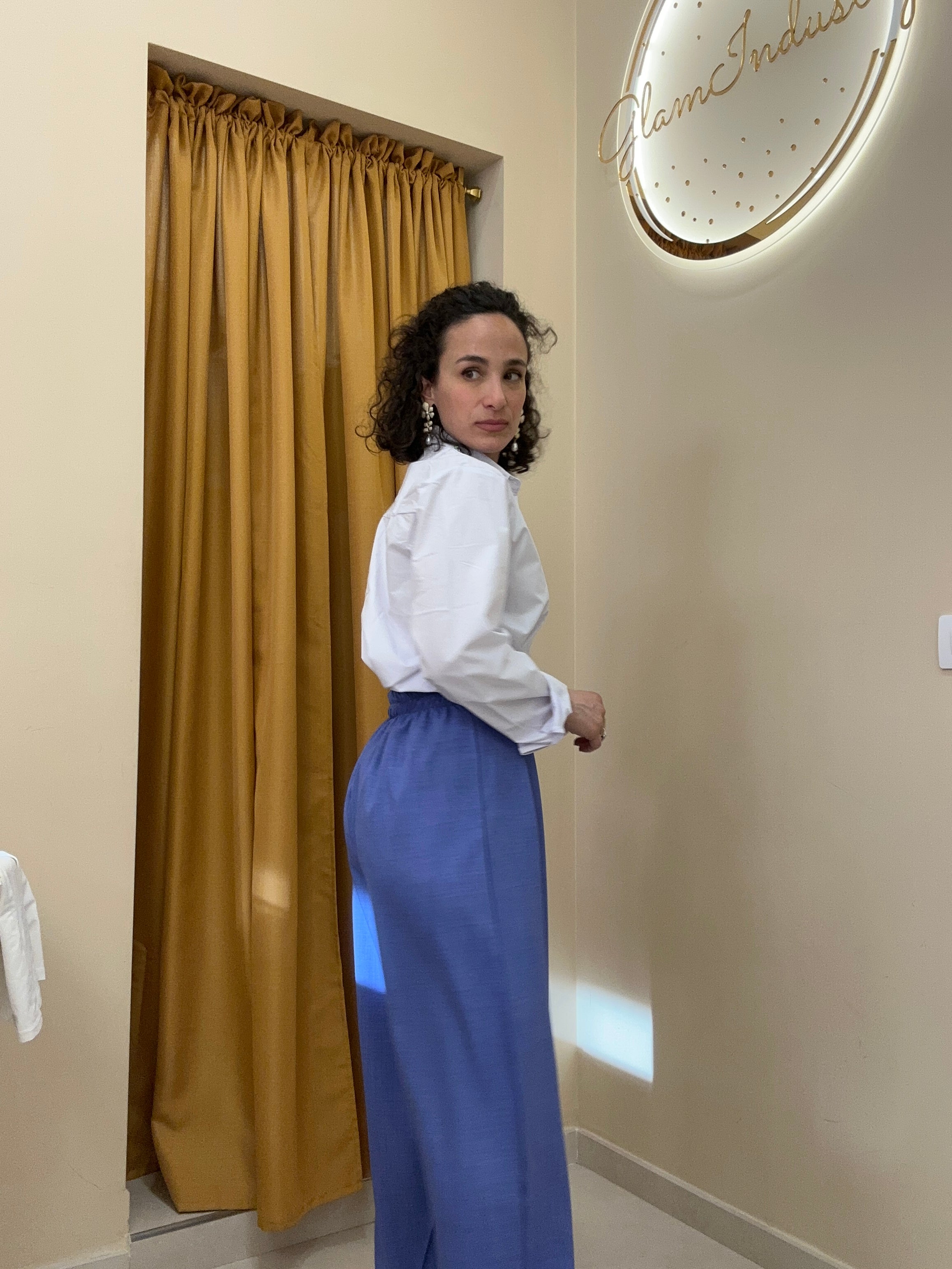 Pantalone palazzo mod Zara CELESTE