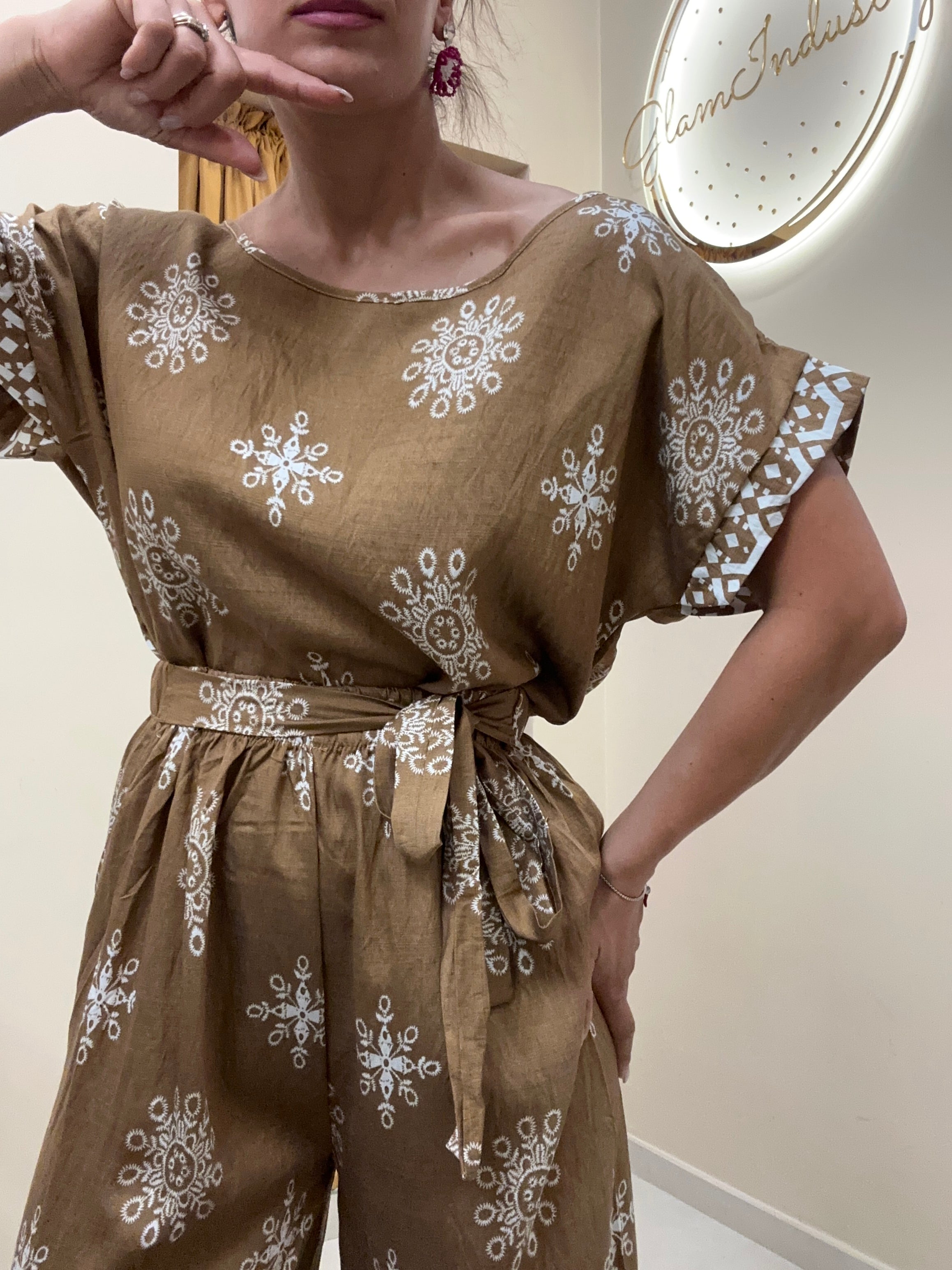 Coordinato con pantalone fiocco