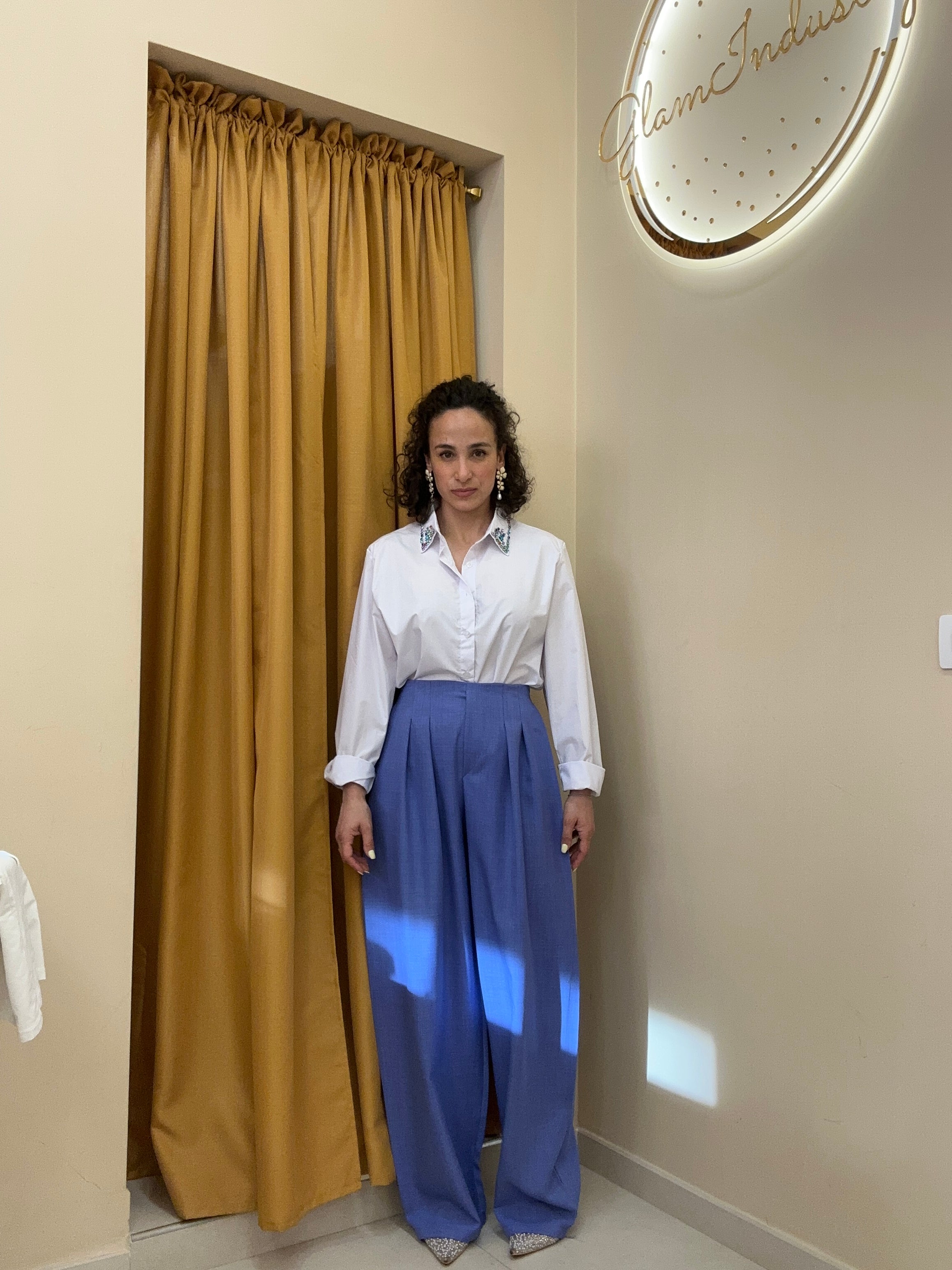 Pantalone palazzo mod Zara CELESTE