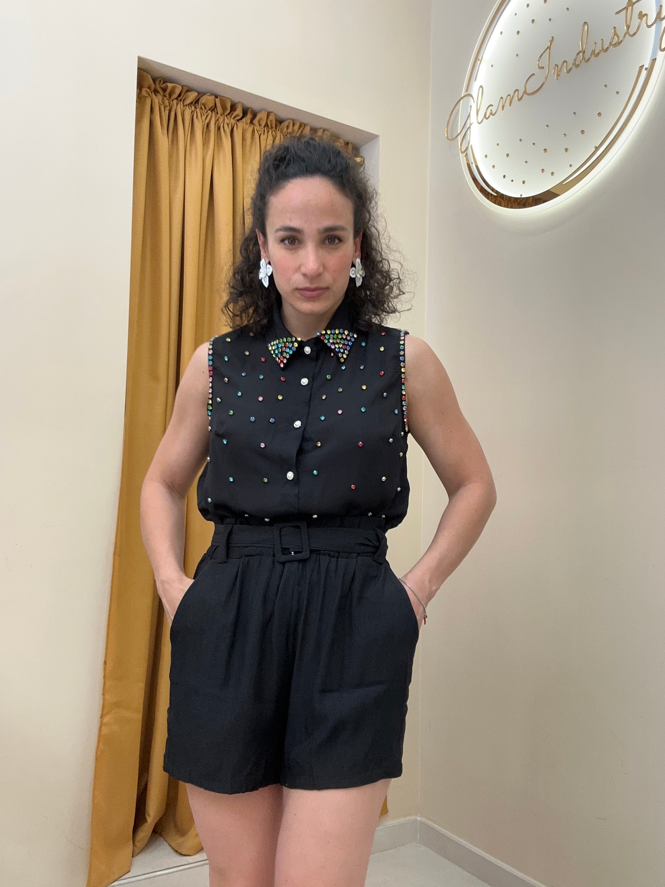 Camicia pietre colorate