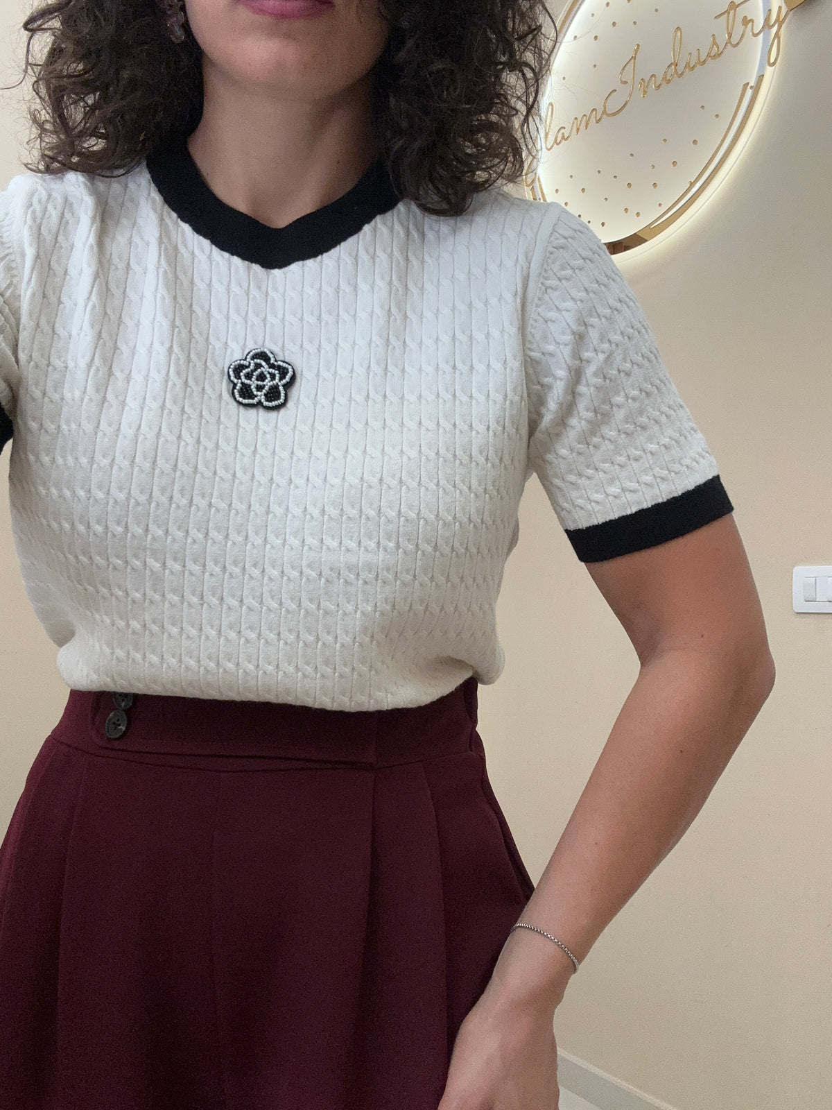 Maglia traccia e fiore