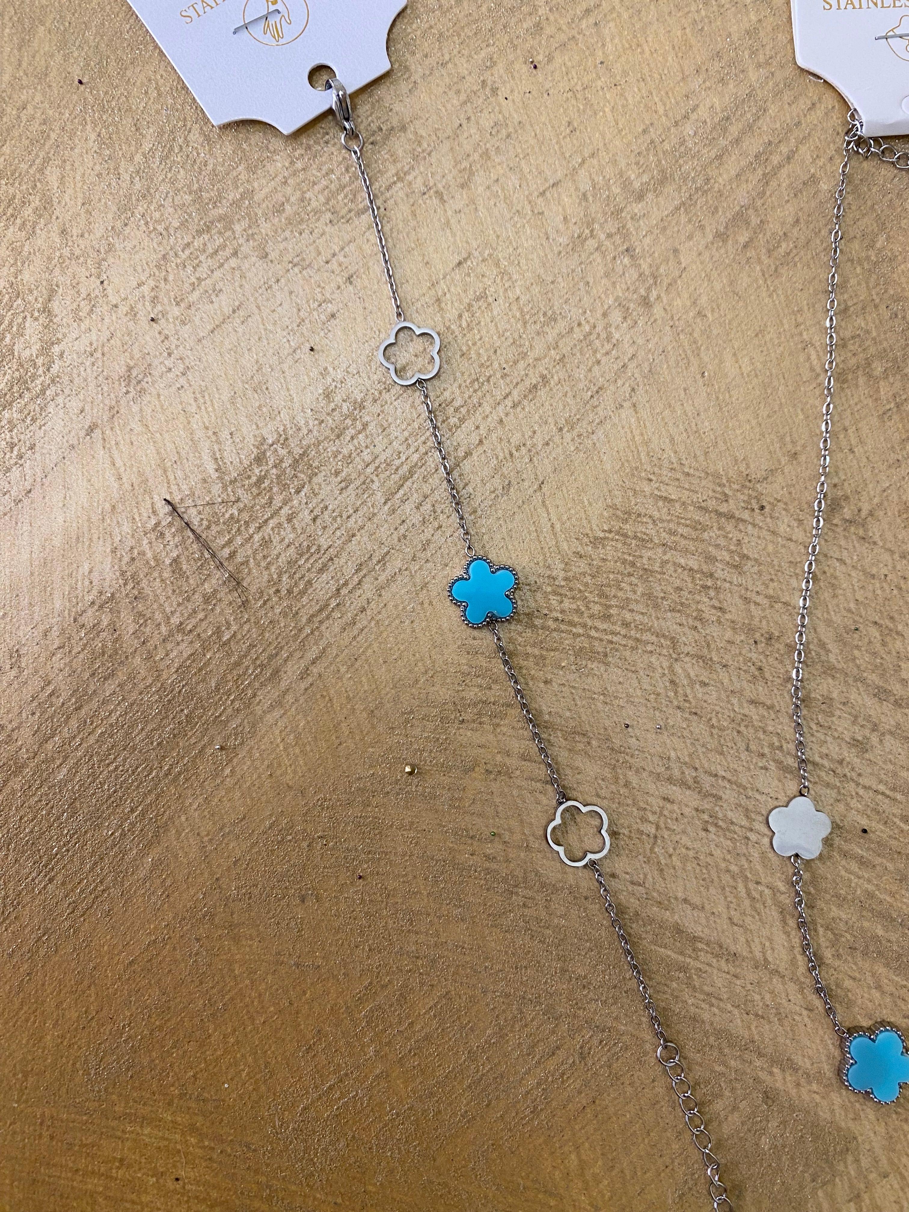 Bracciale argento con tre fiori