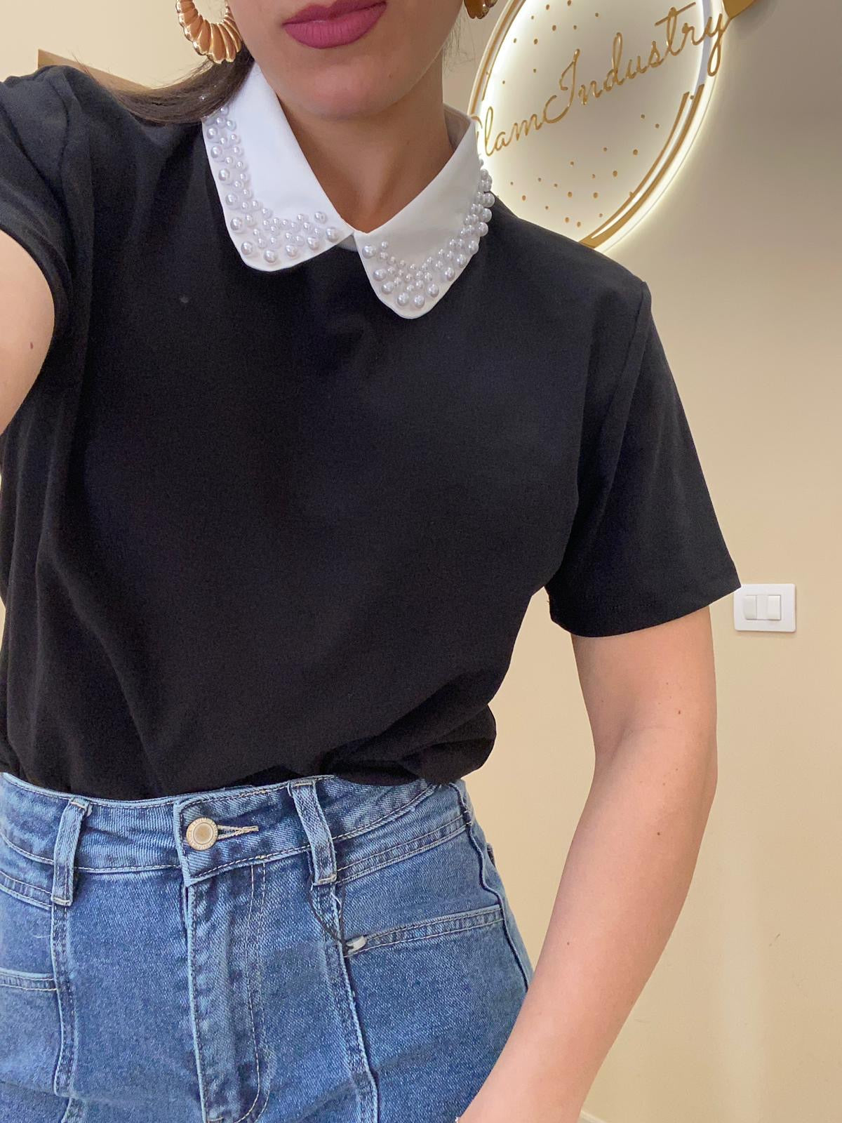 T-shirt colletto perlissima