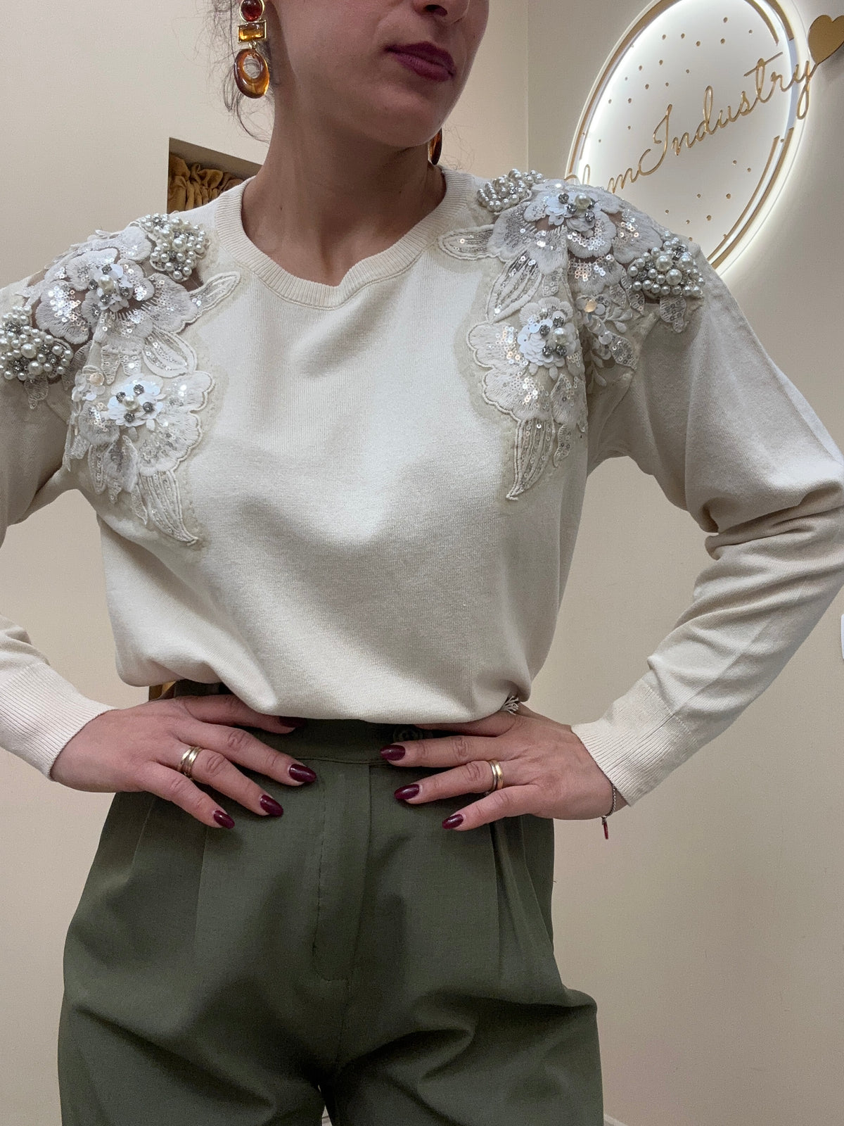 Pull perline&brillantini