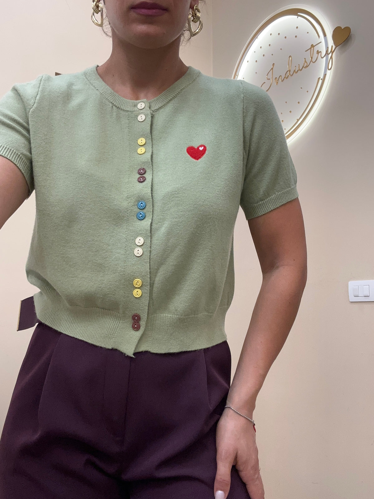 Maglia bottoni colorati