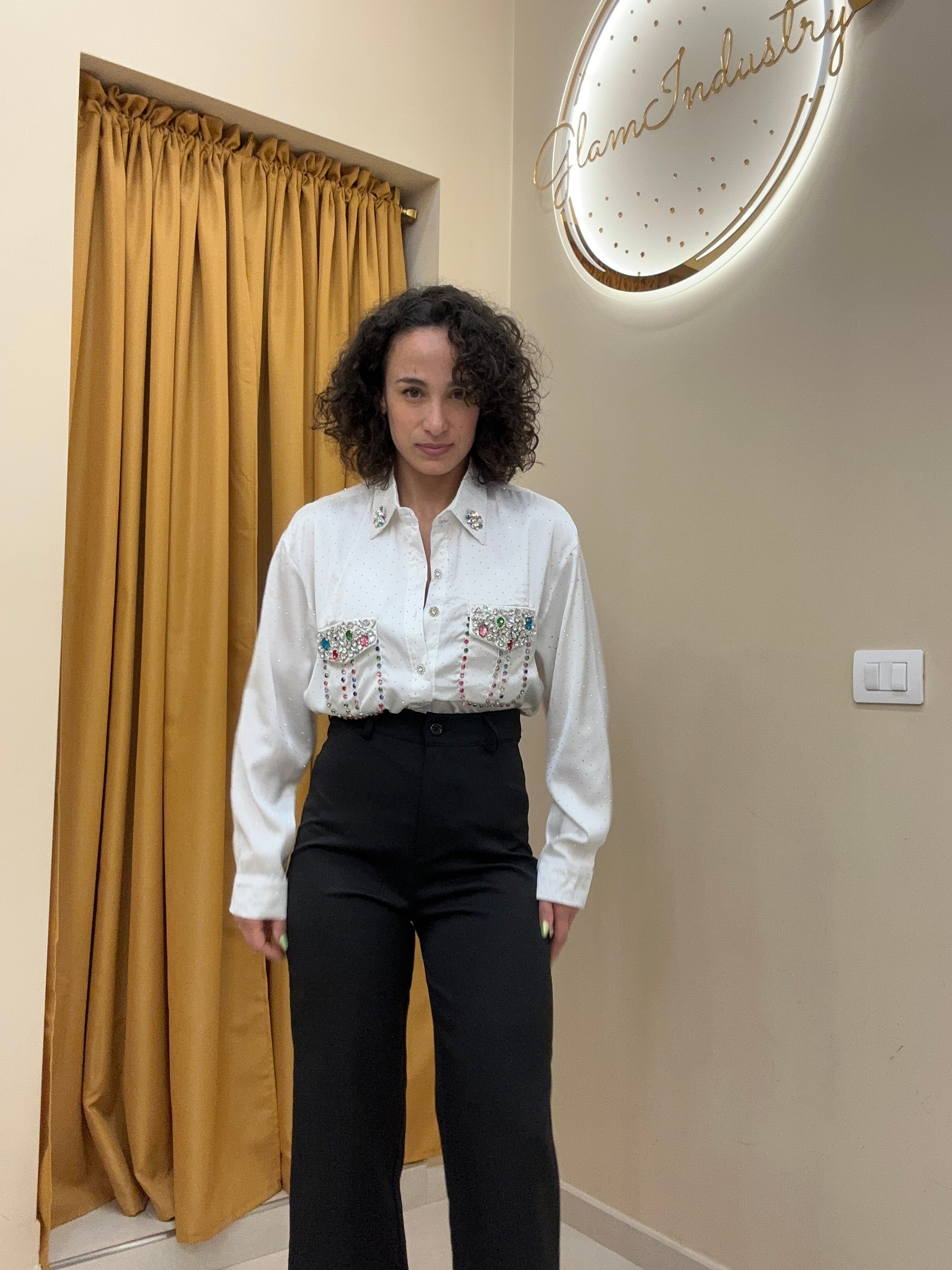 Pantalone vita altissima NERO