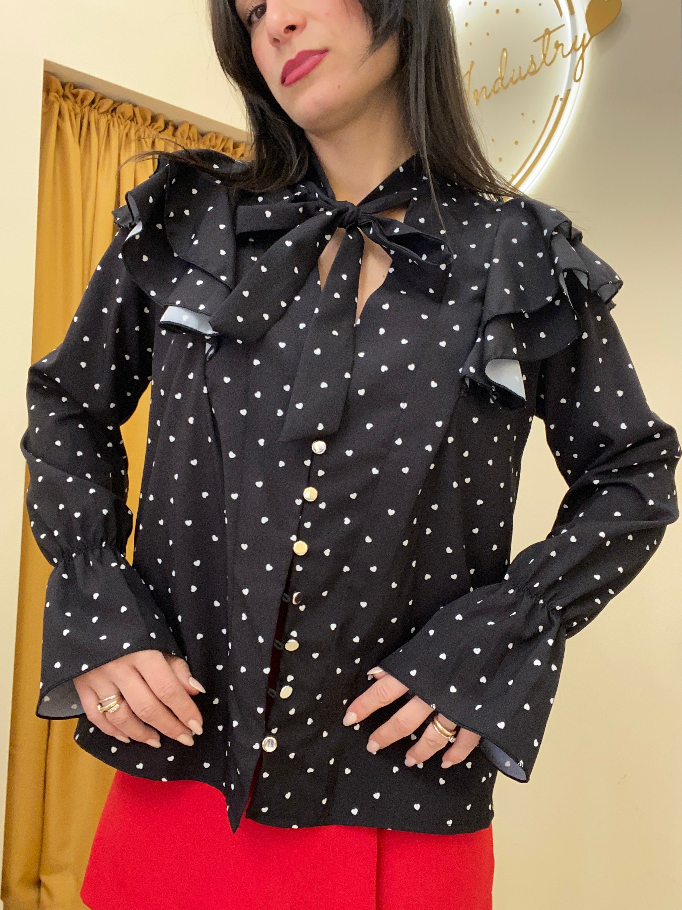 Camicia cuori e Rouches