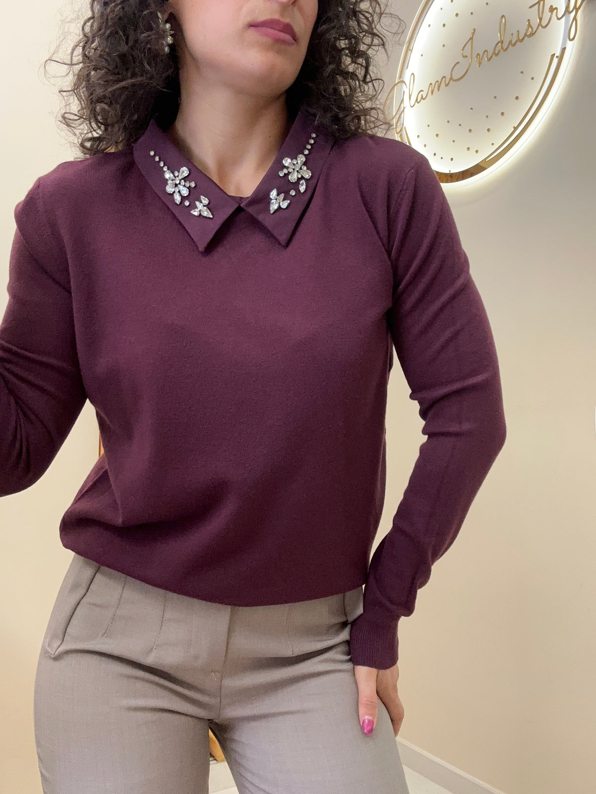 Maglione colletto
