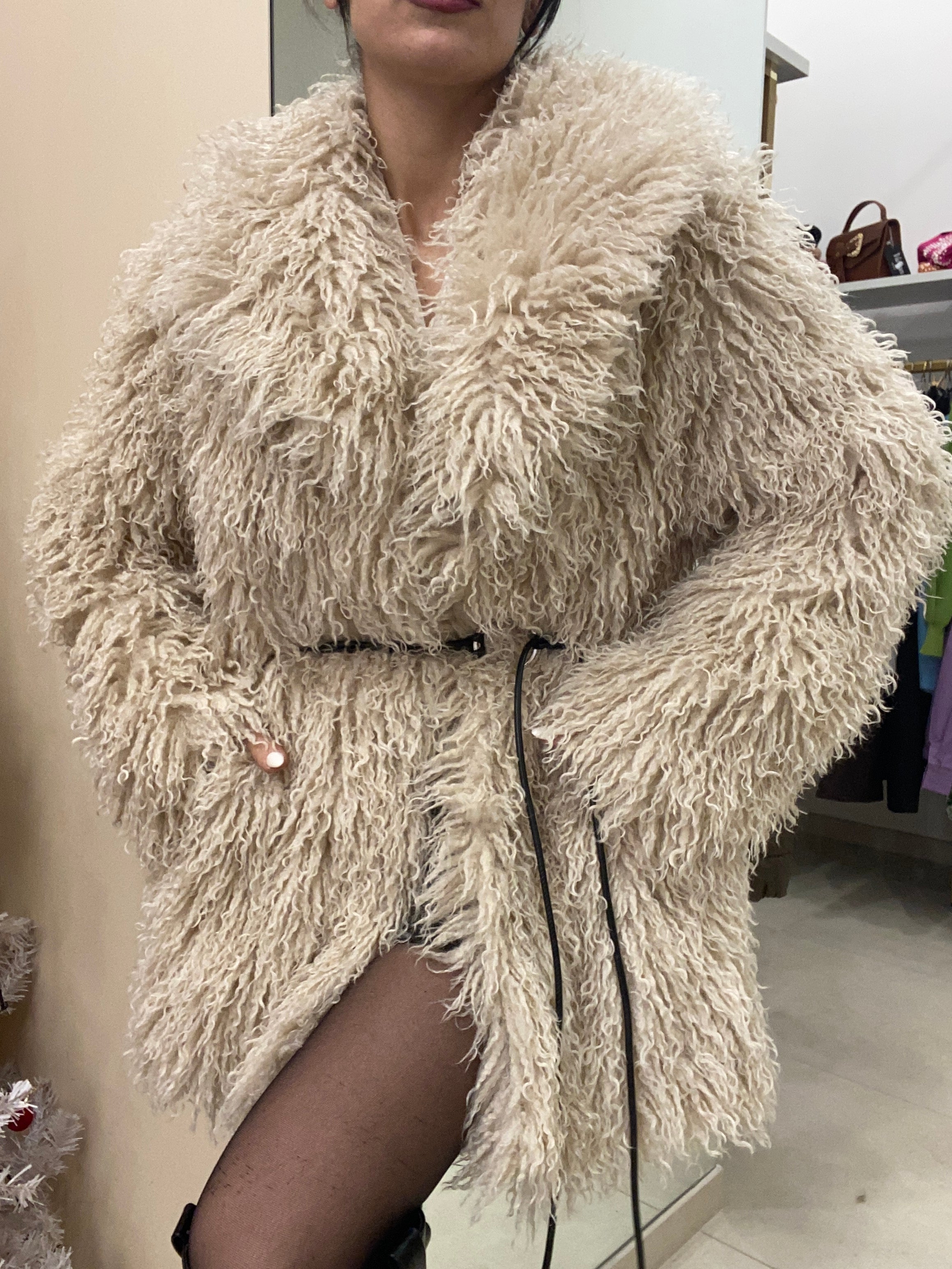 EcoPelliccia riccio beige