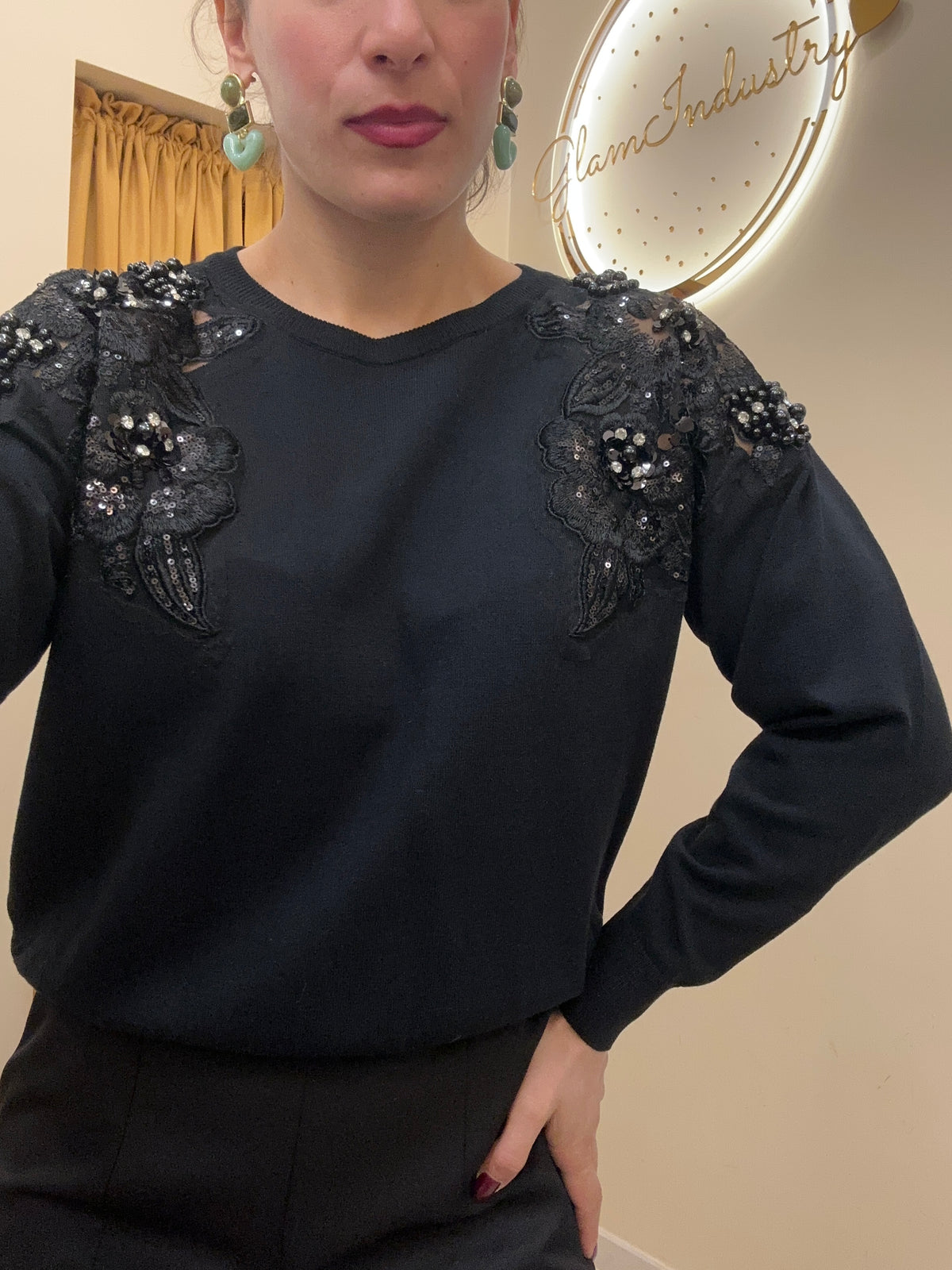 Pull perline&brillantini