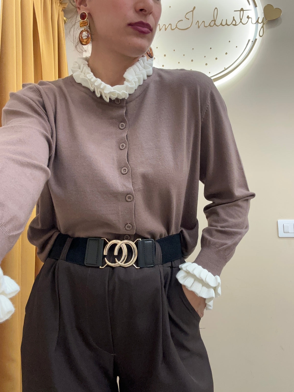 Cardigan doppio color