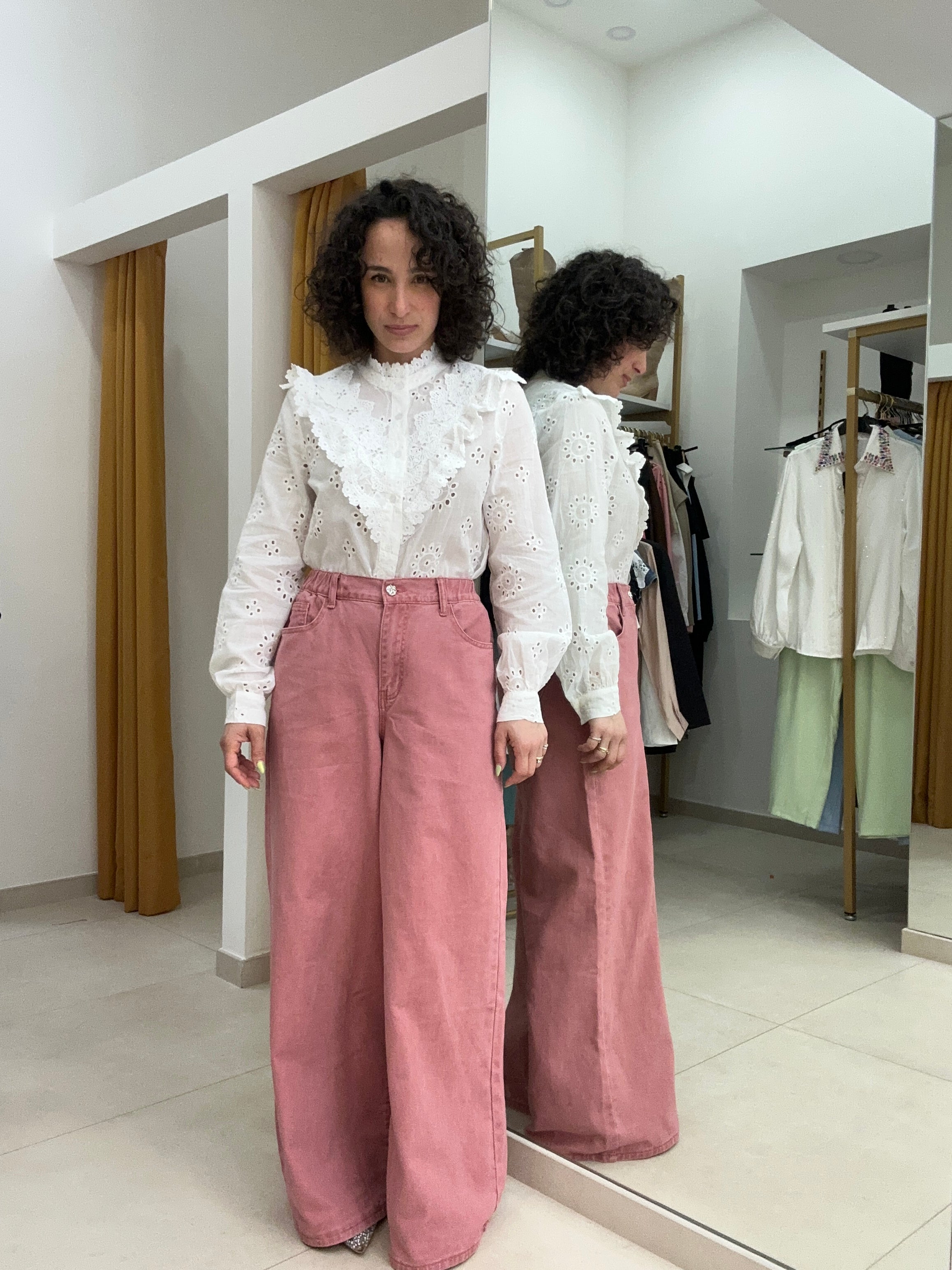 Camicia lavorata BIANCA