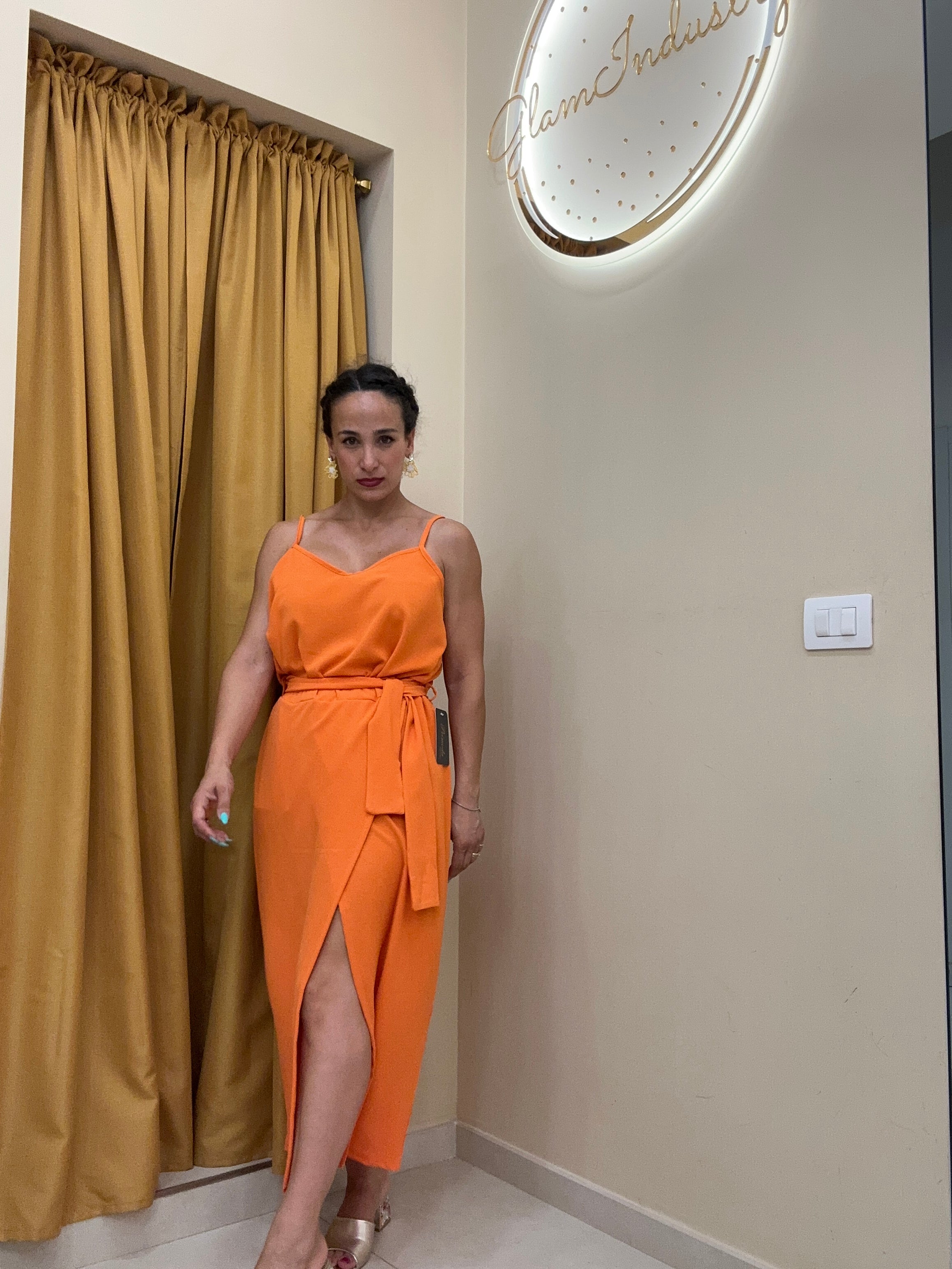 Coordinato gonna fashion salmone