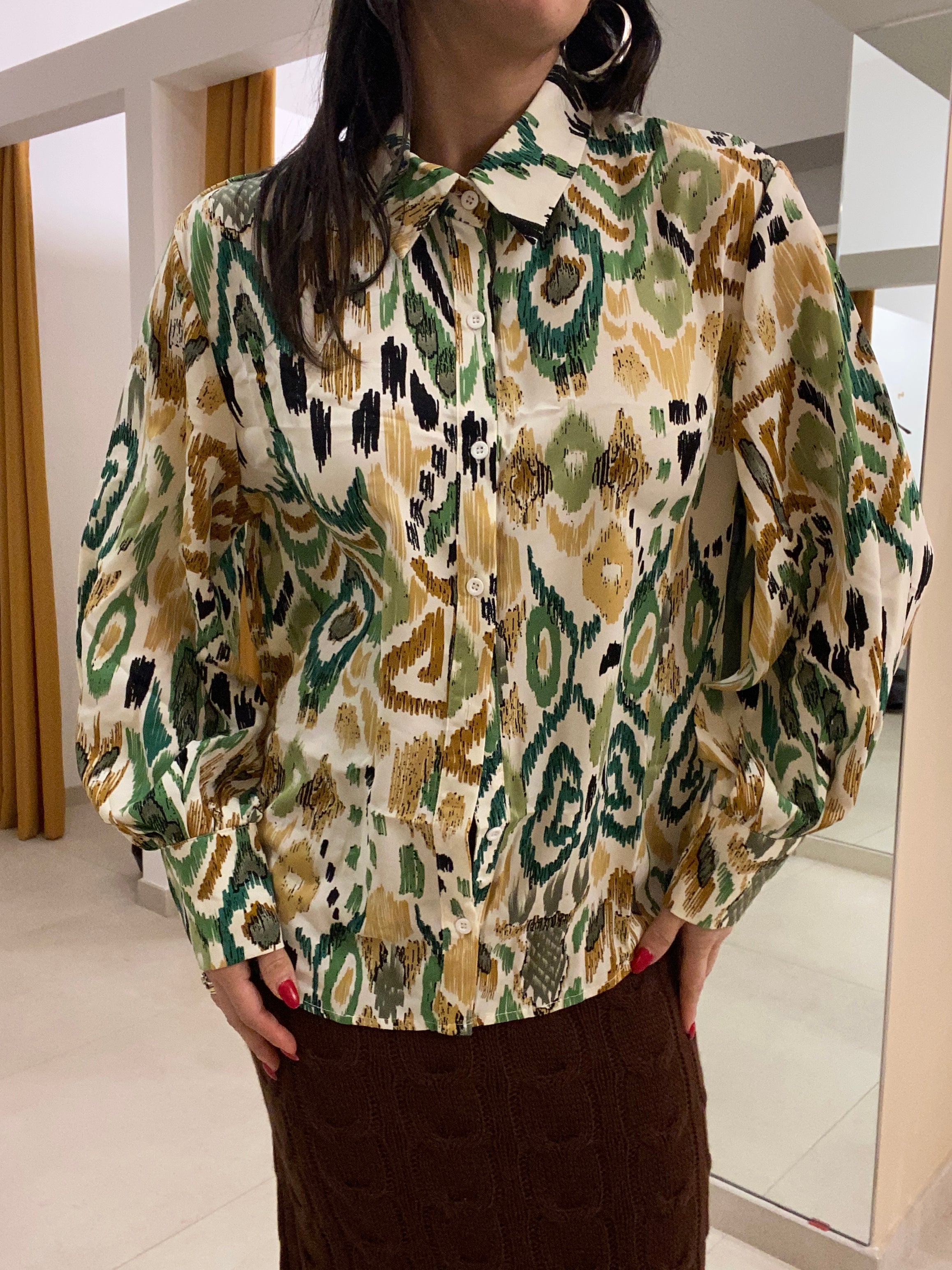 Camicia geometra verde