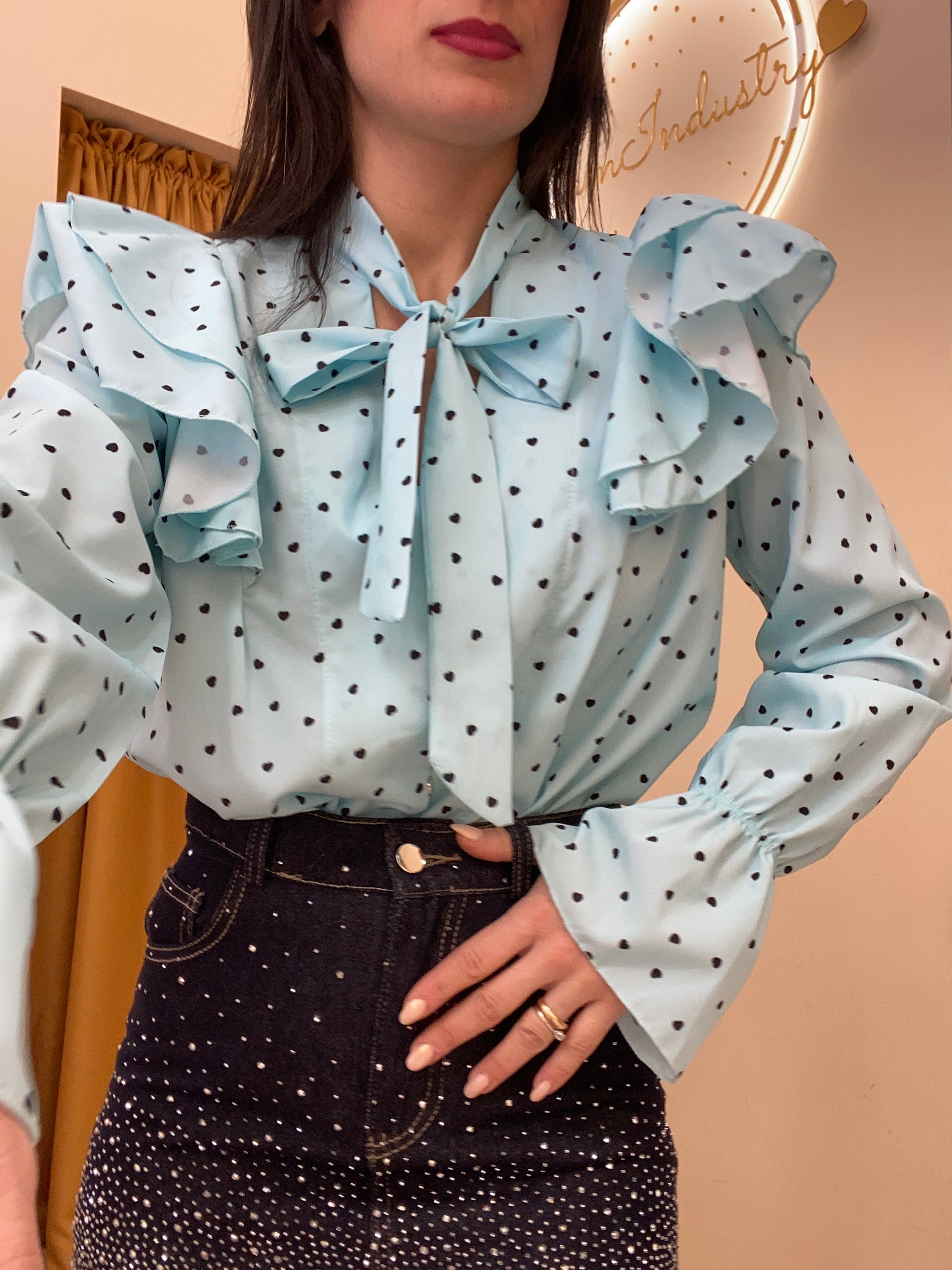 Camicia cuori e Rouches