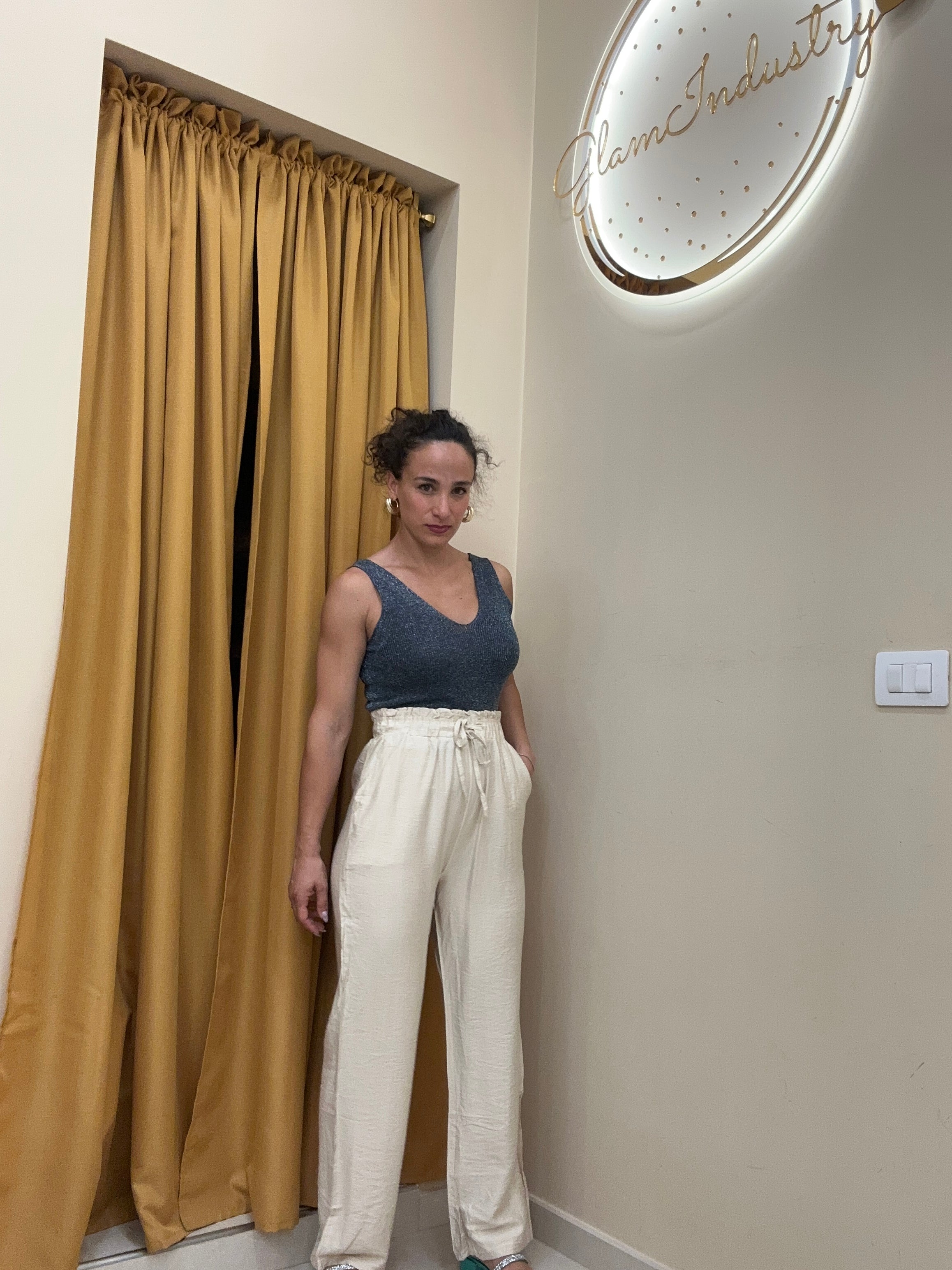 Pantalone effetto caramella