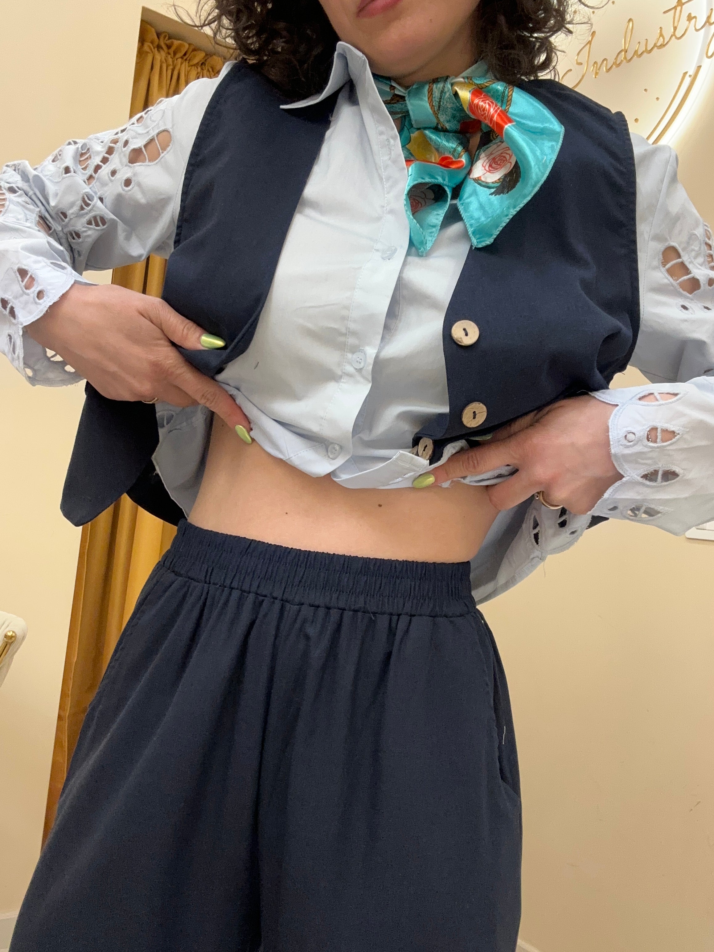 Tailleur panciotto 20% lino