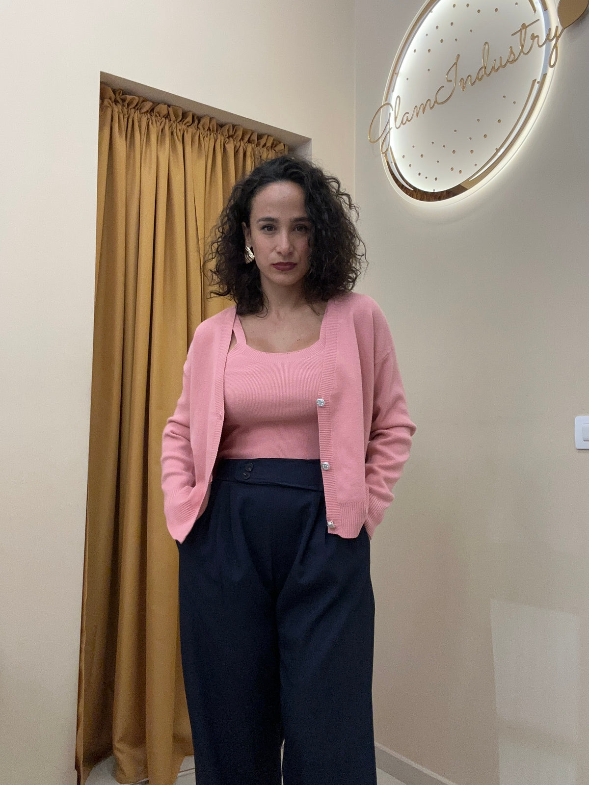 Twin-set cardigan over