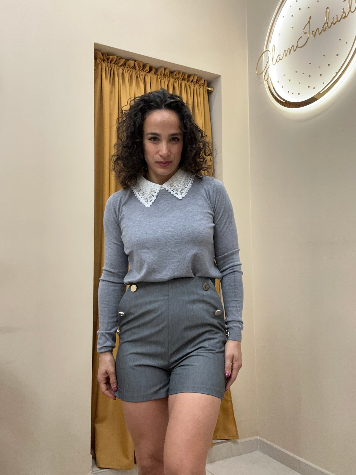 Pull 7237 colletto merletto