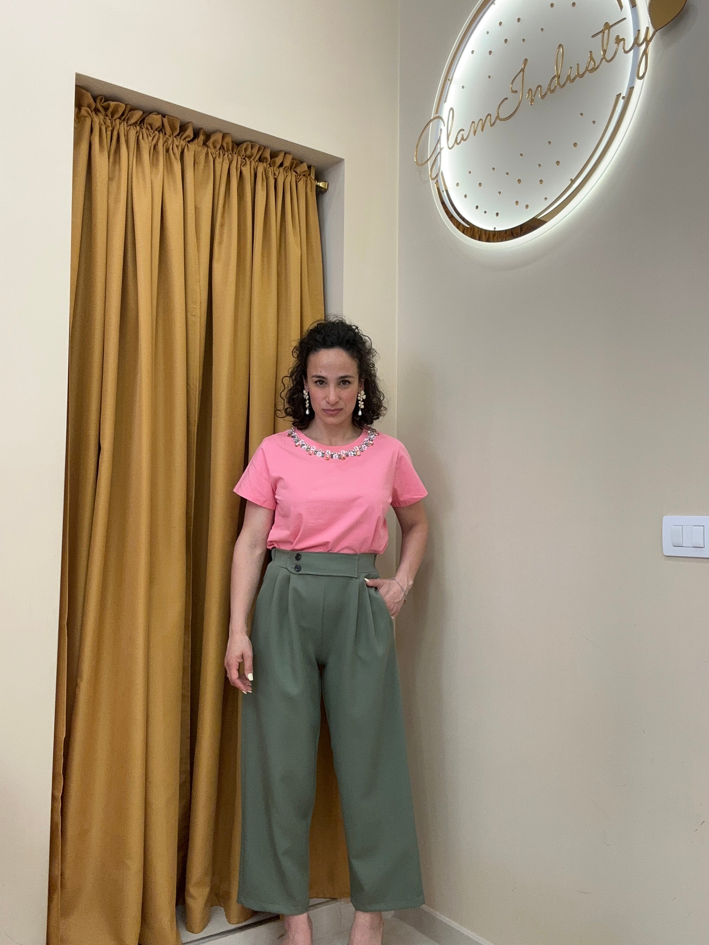 Pantalone doppio bottone spring