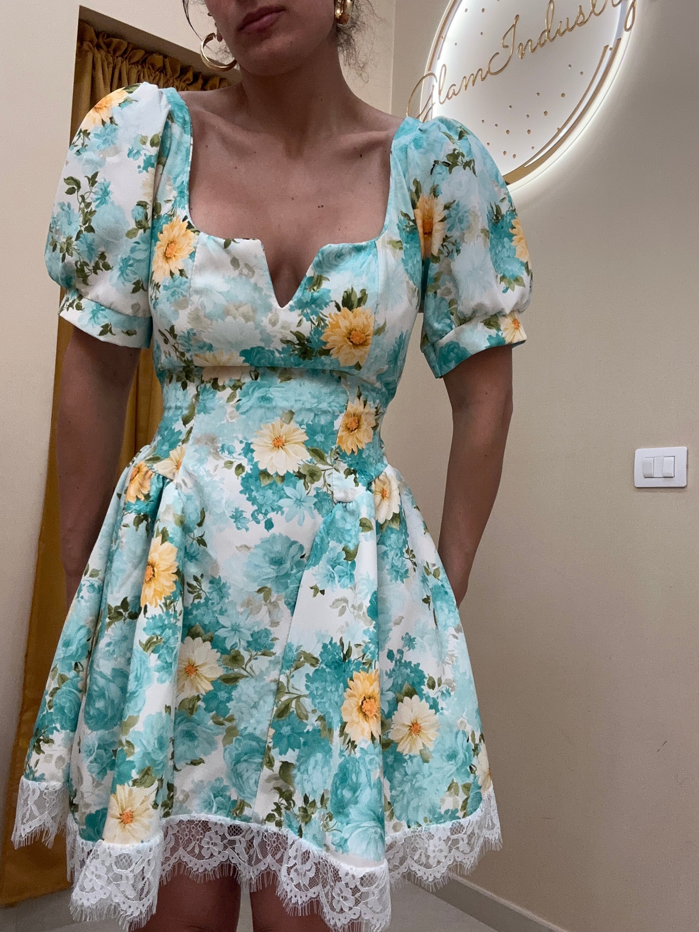 Abito Midi rose verde