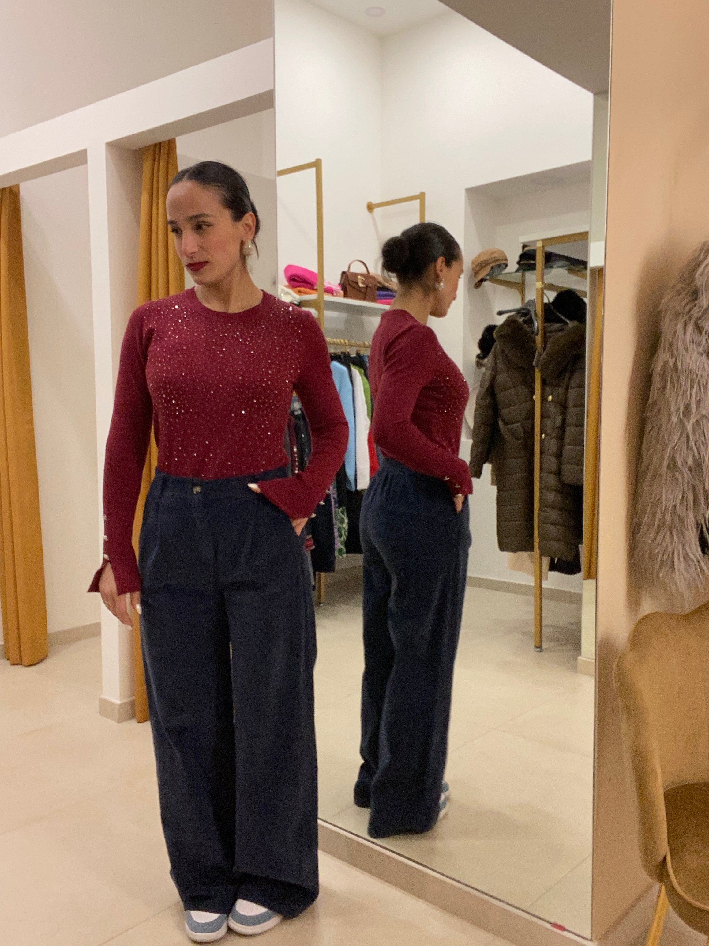 Pantalone velluto rigato