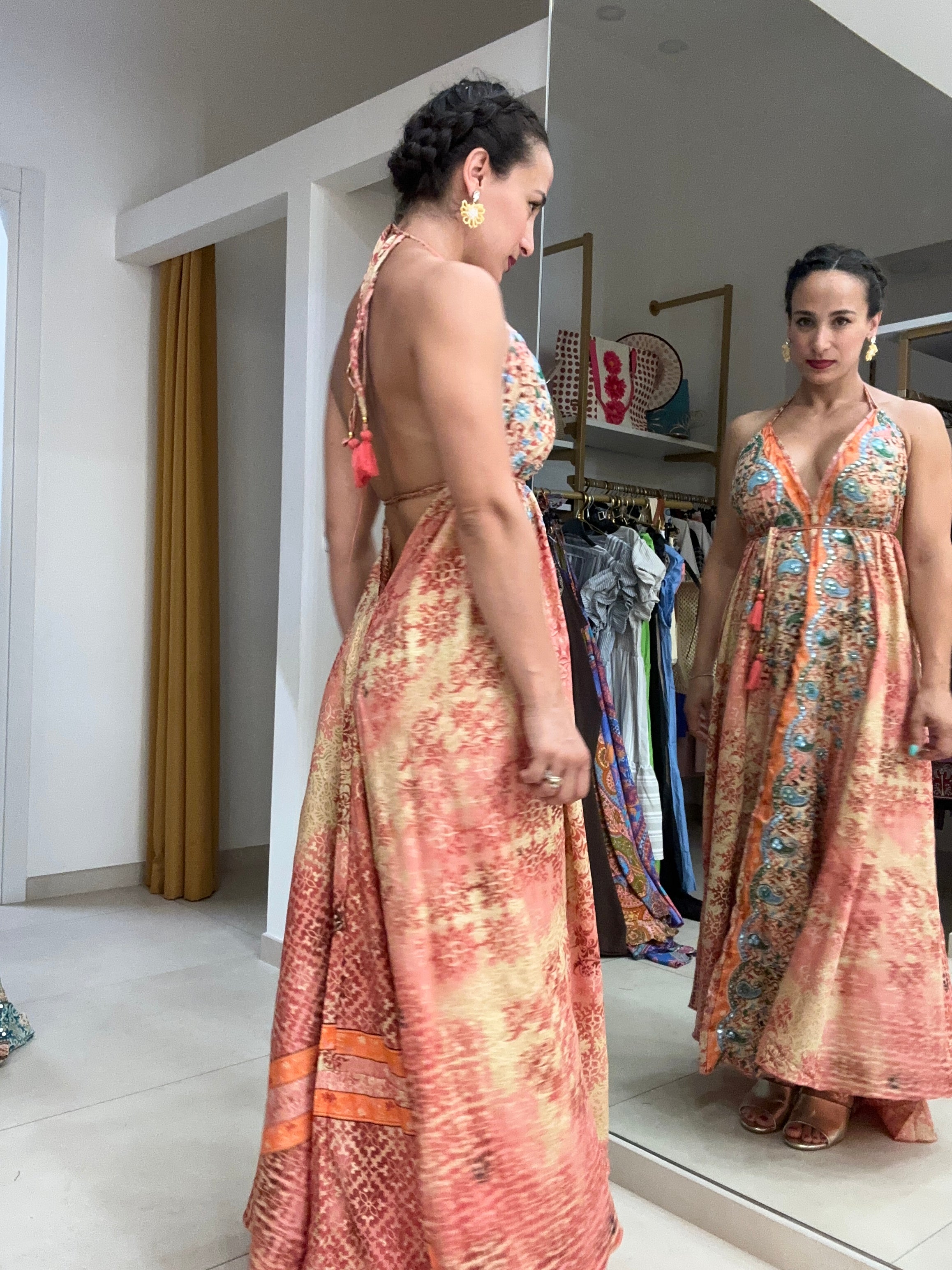 Abito india patch scollatura 5