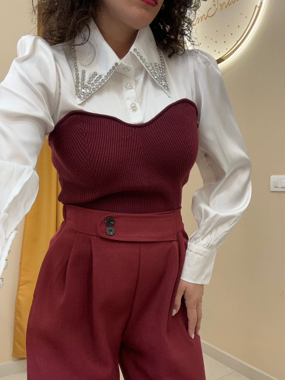 Camicia effetto corpetto