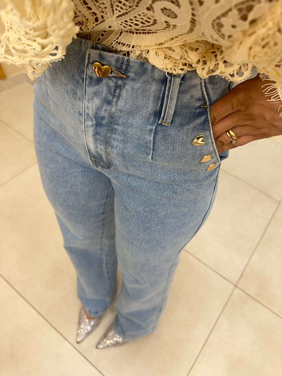 Denim cuori