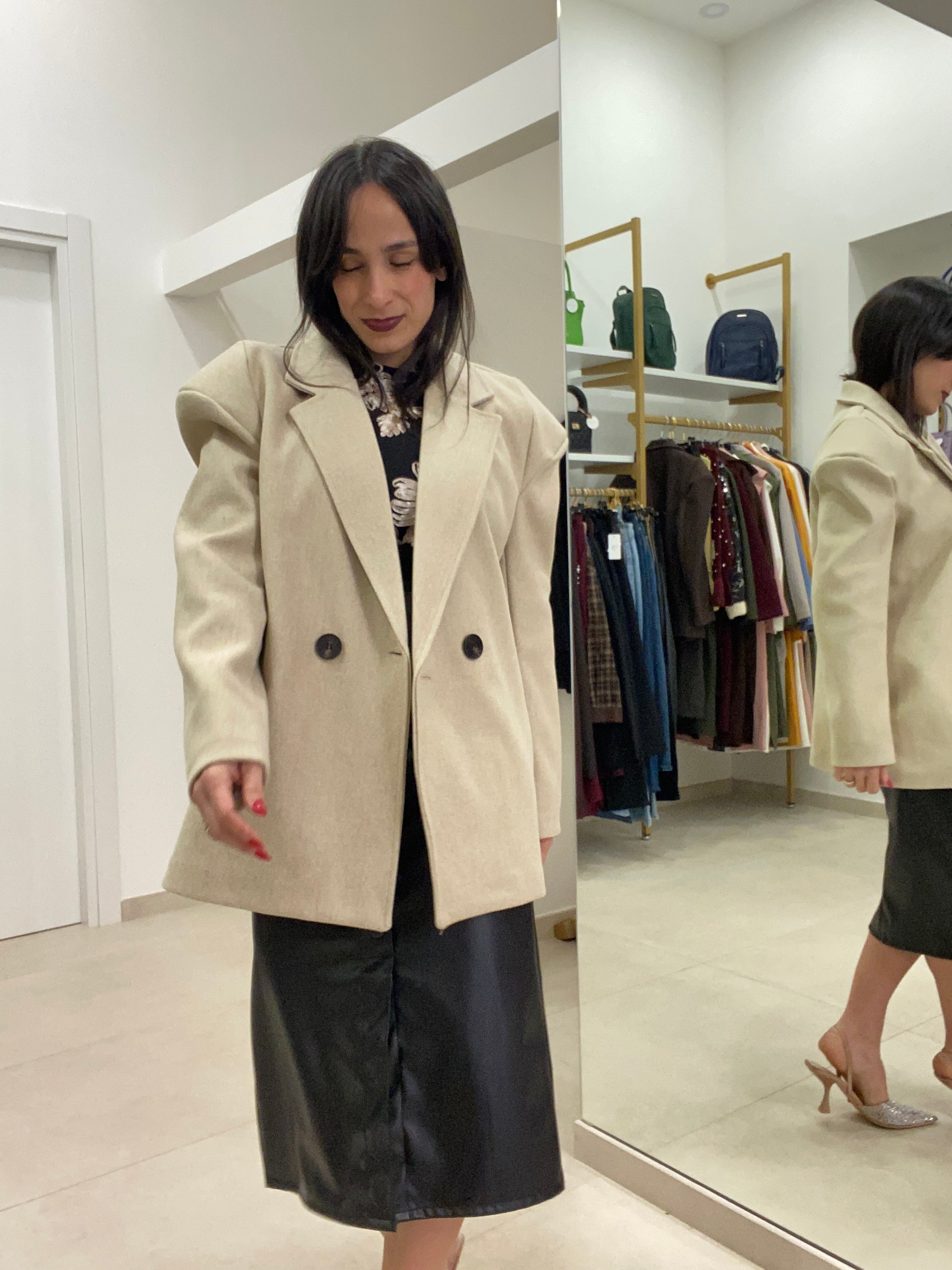 Cappotto giacca con spalline