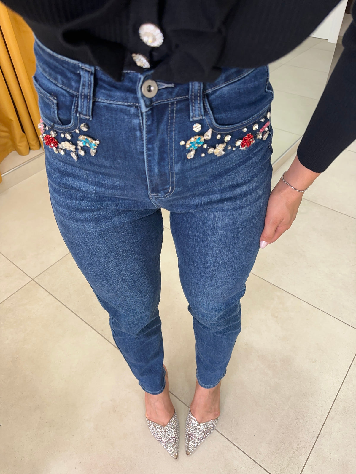 Jeans dettagli delicati 9085-1