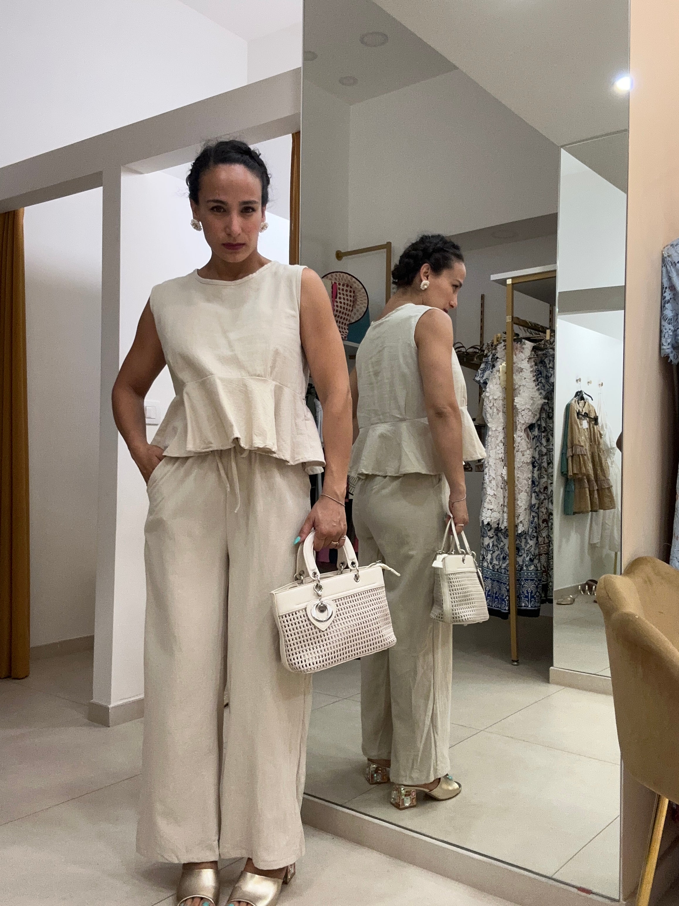 Coordinato 65% lino 35% cotone