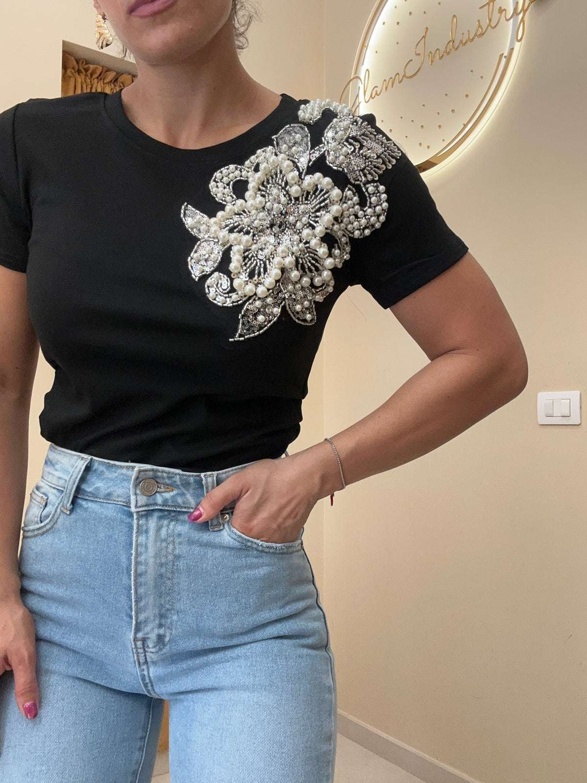 T-shirt maxi fiore