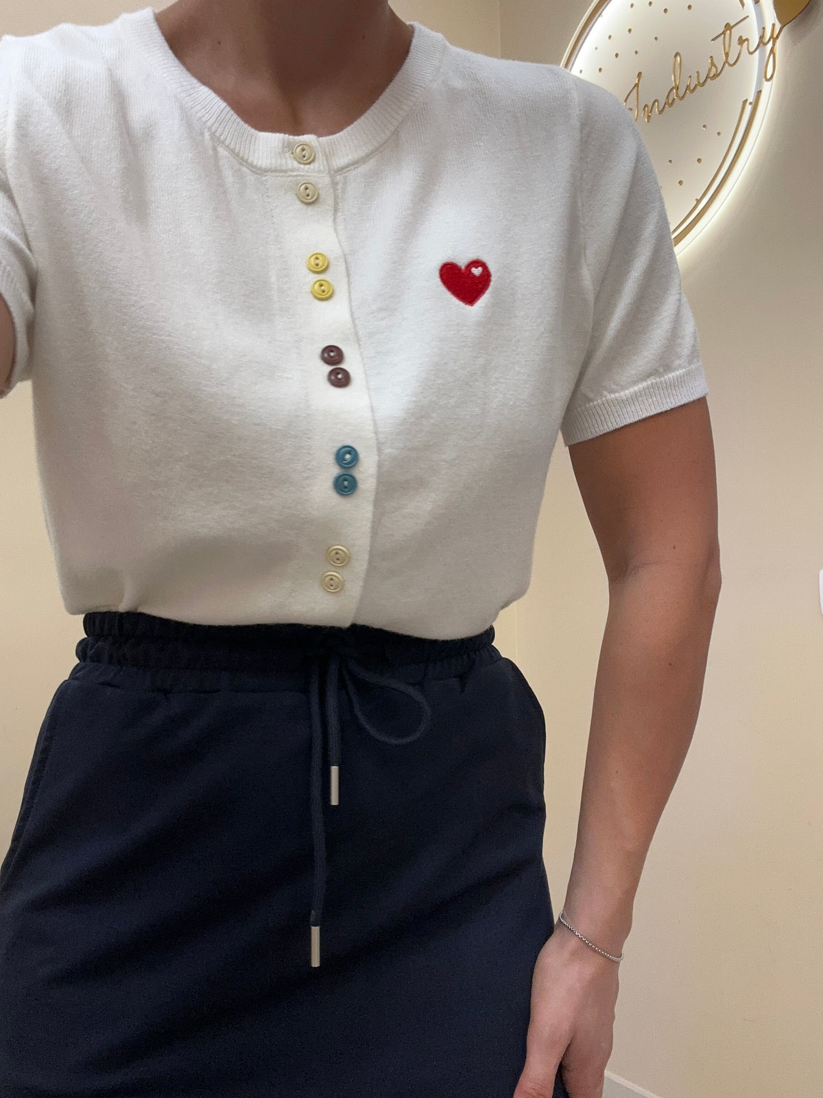 Maglia bottoni colorati