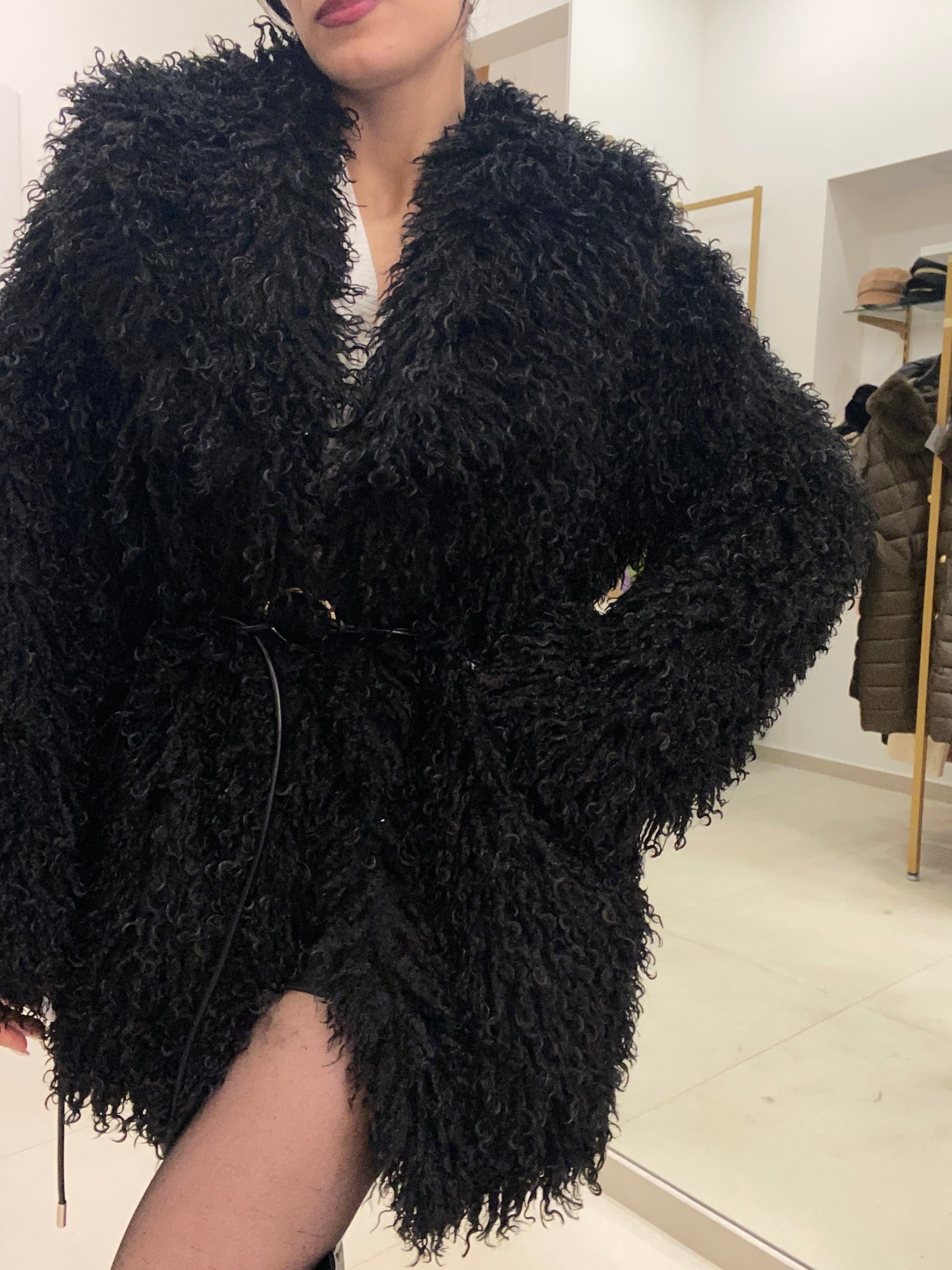 EcoPelliccia riccio nero