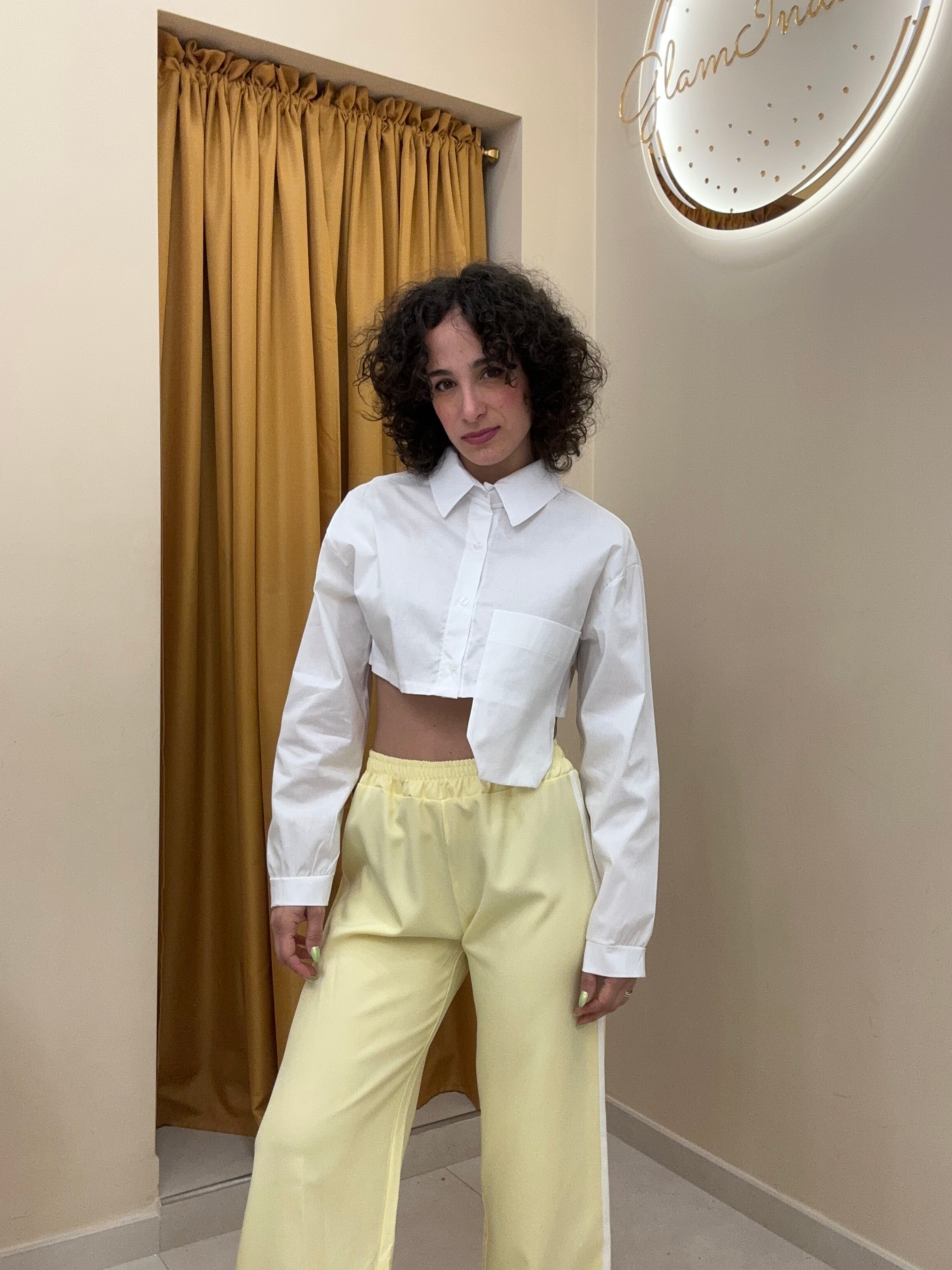 Camicia crop chiaretta