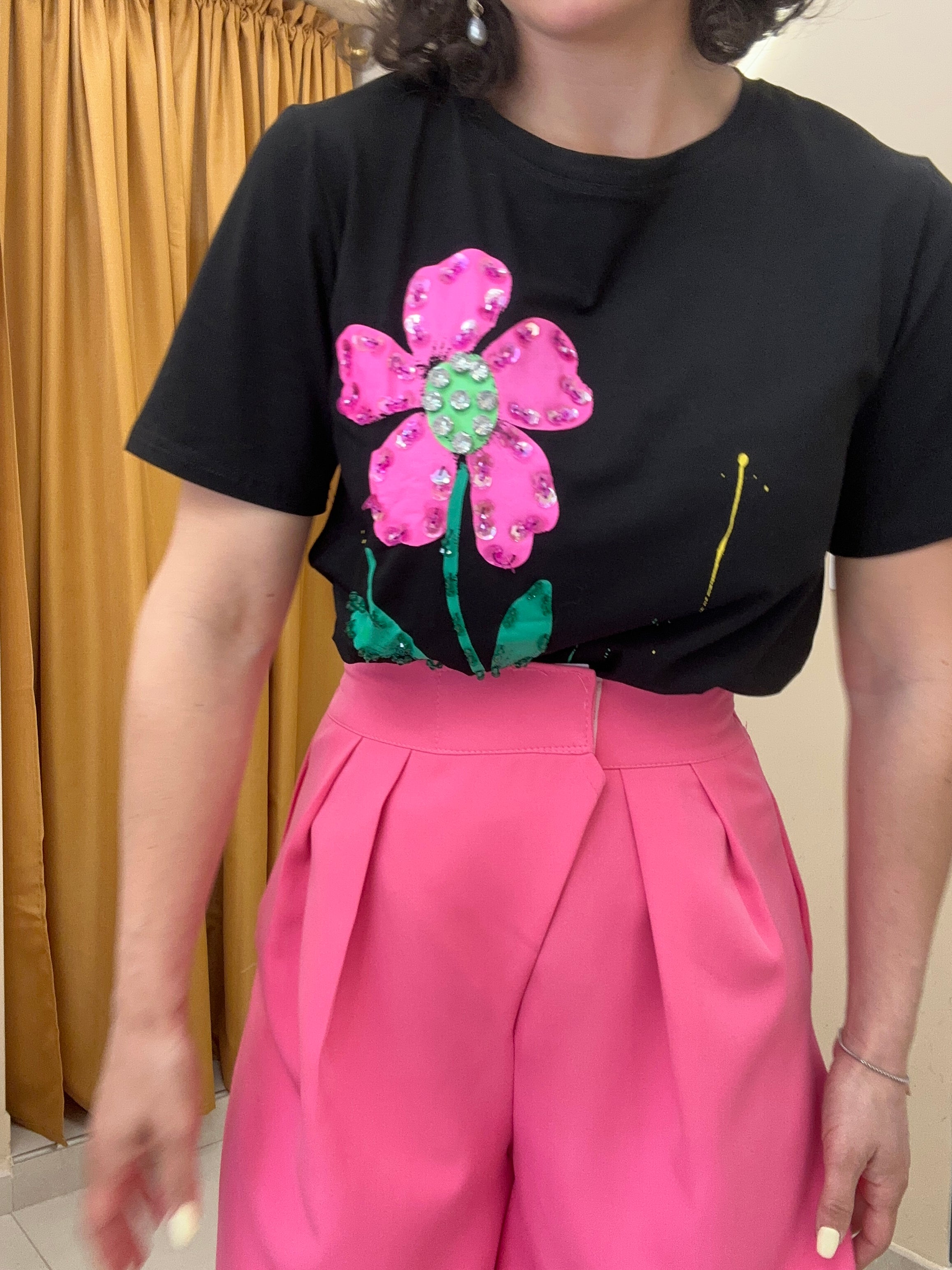 T-shirt maxi fiore