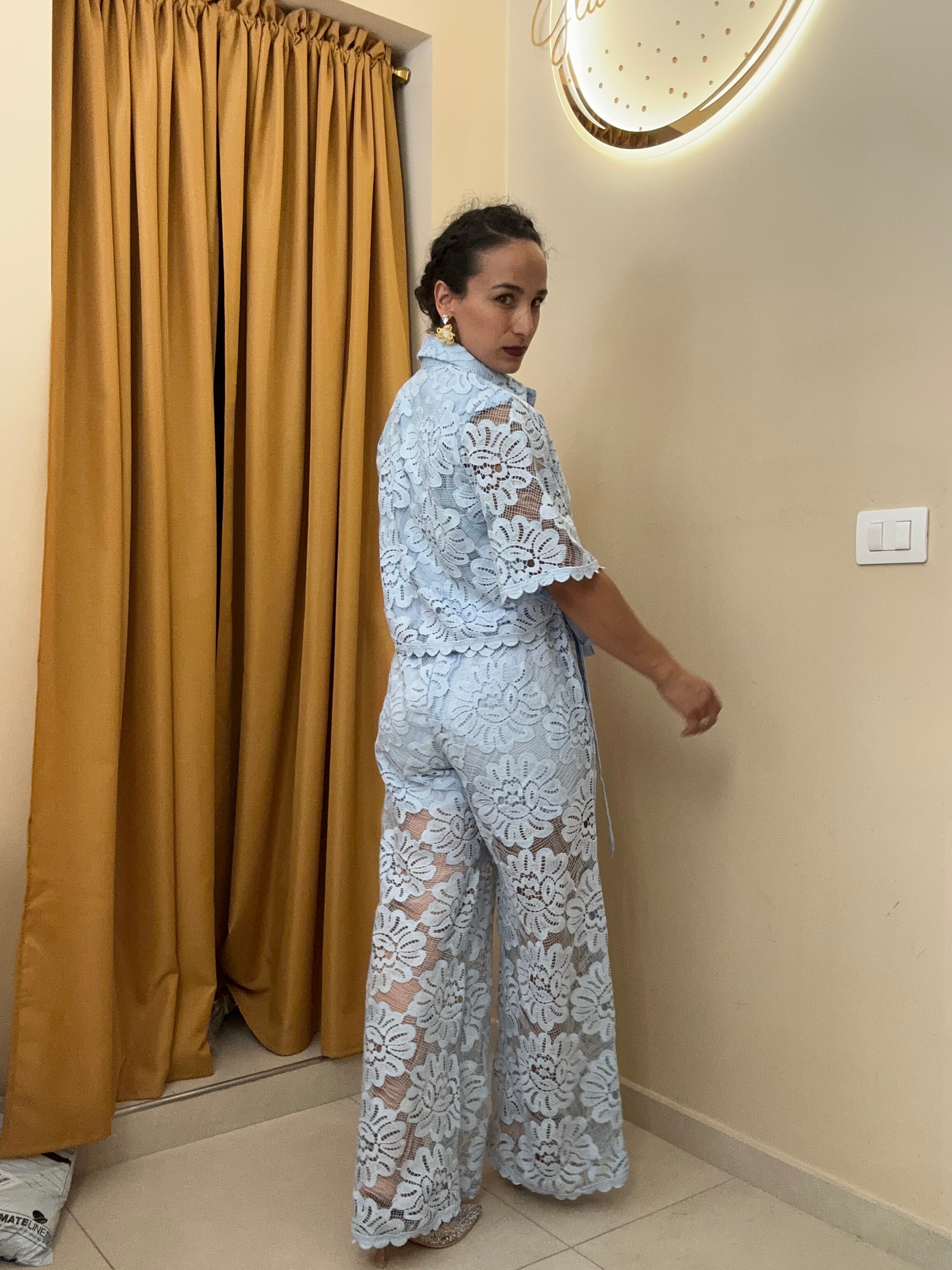 Coordinato merletto CELESTE