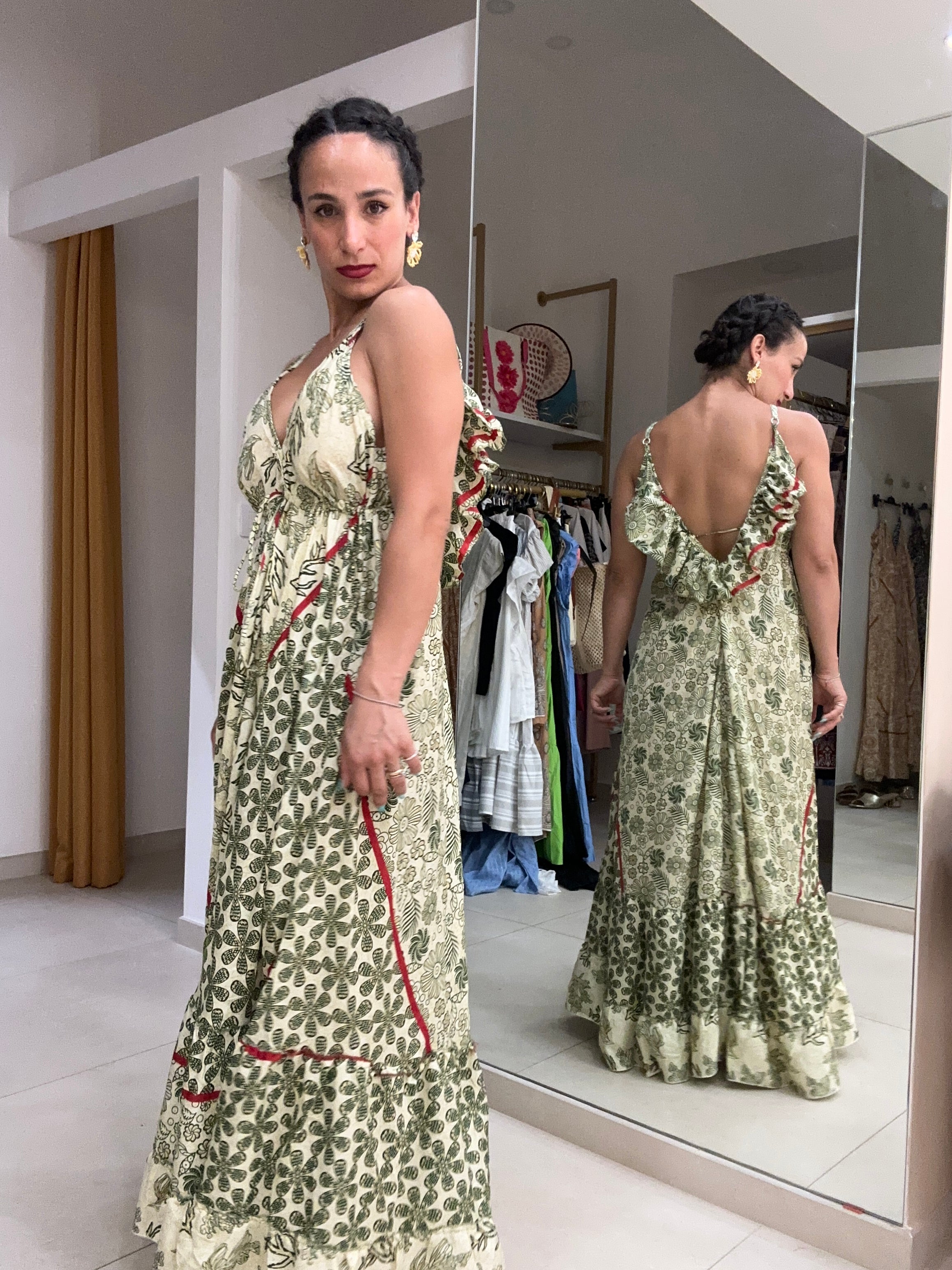 Abito India rouches dett oro 17