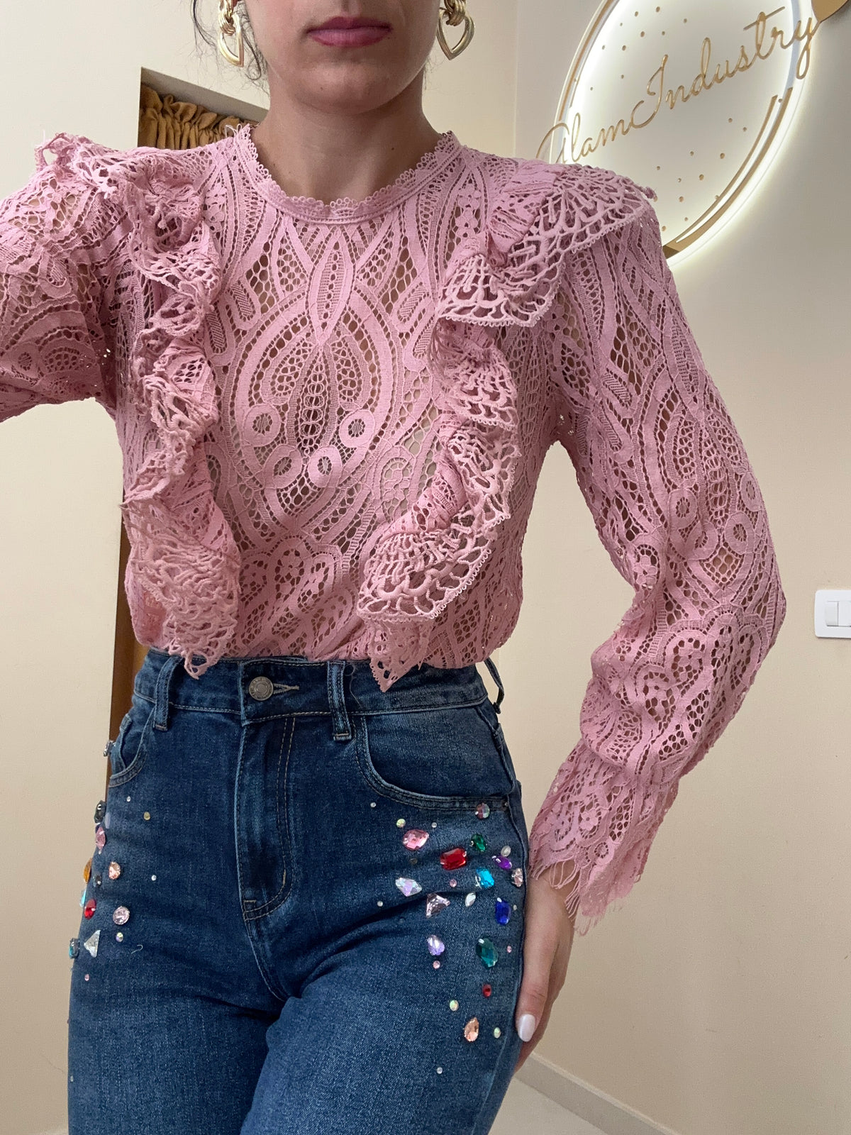 Blusa rouches dama