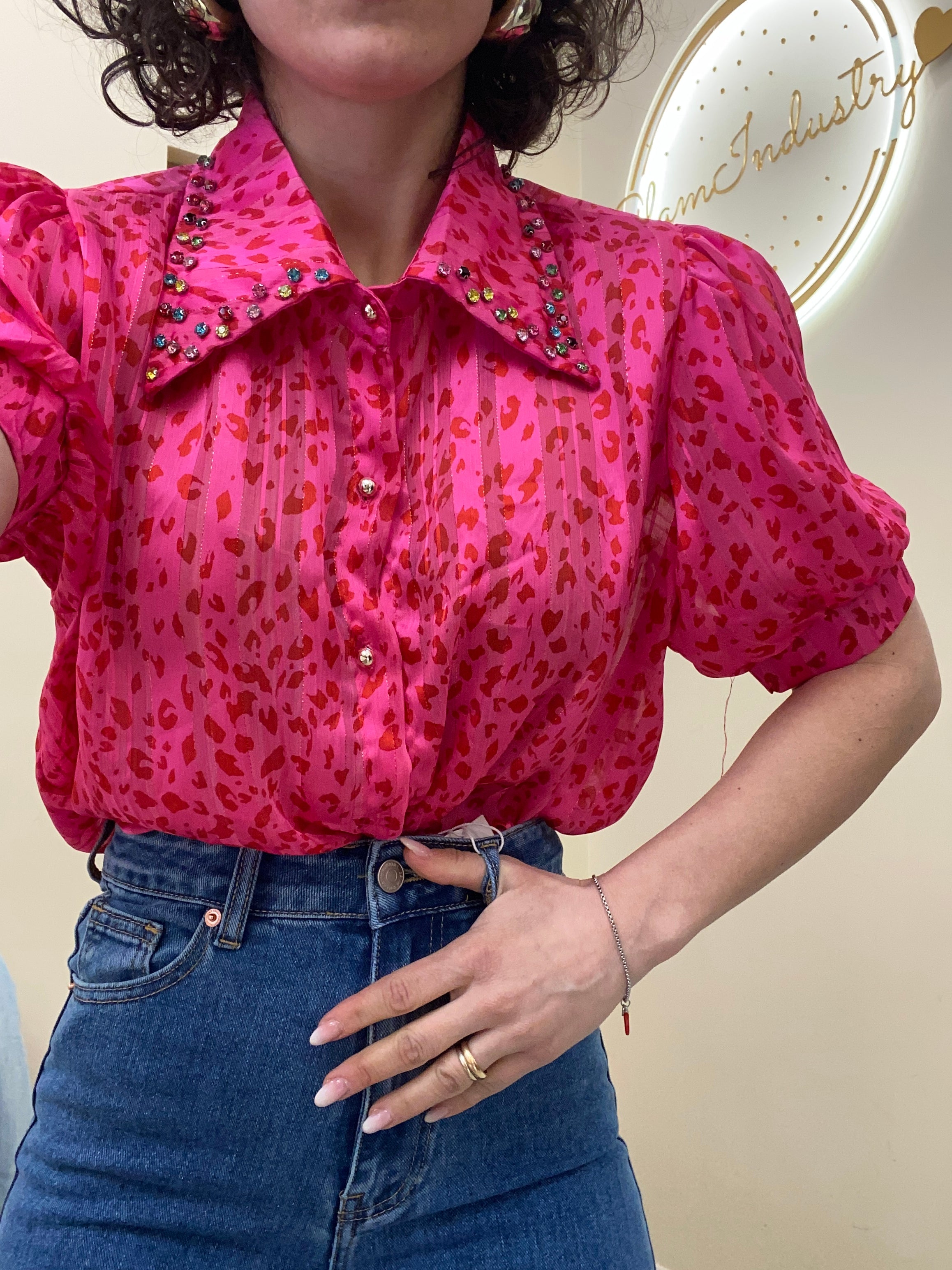 Camicia animalier Fucsia