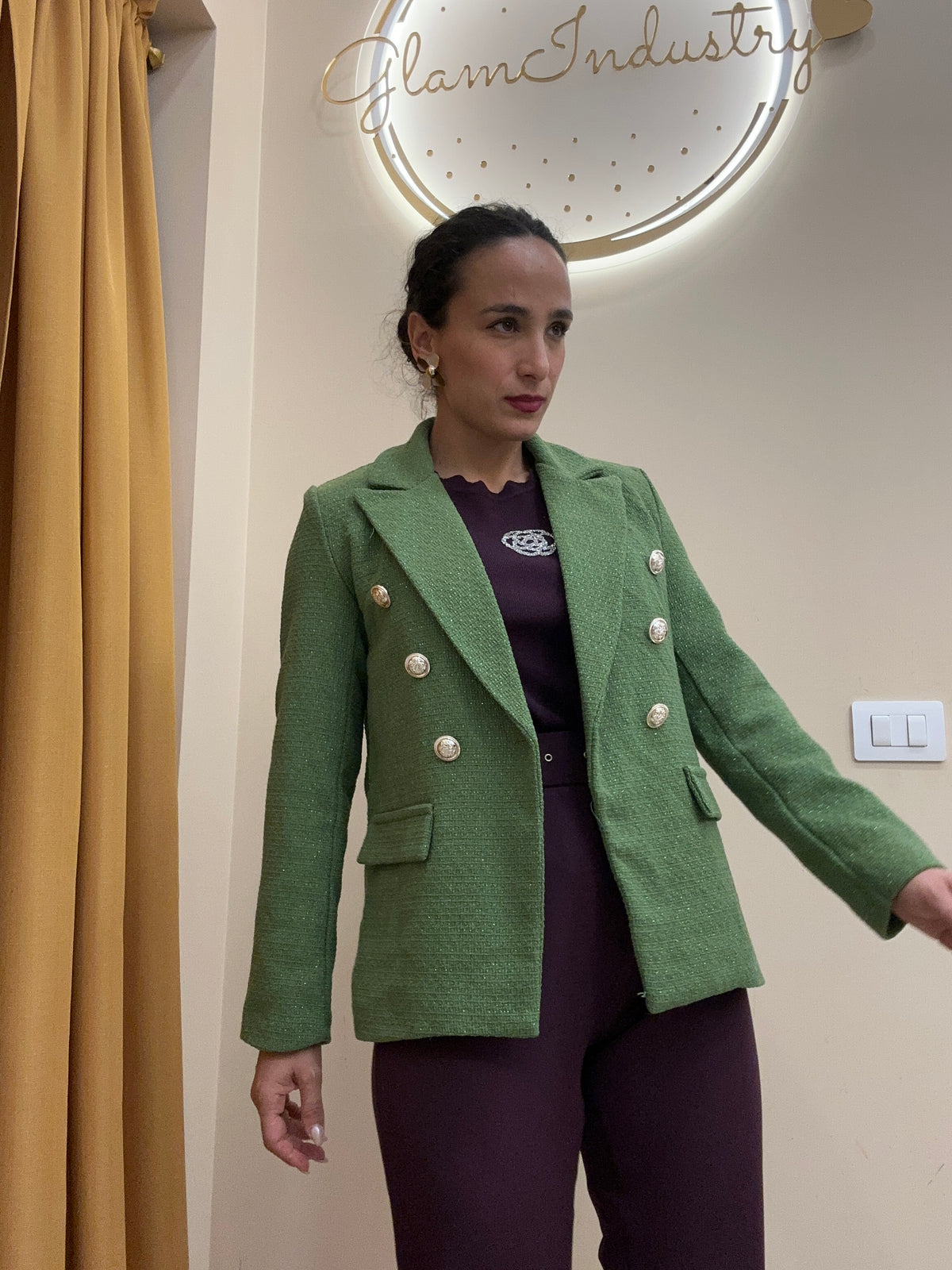 Blazer strutturato verde