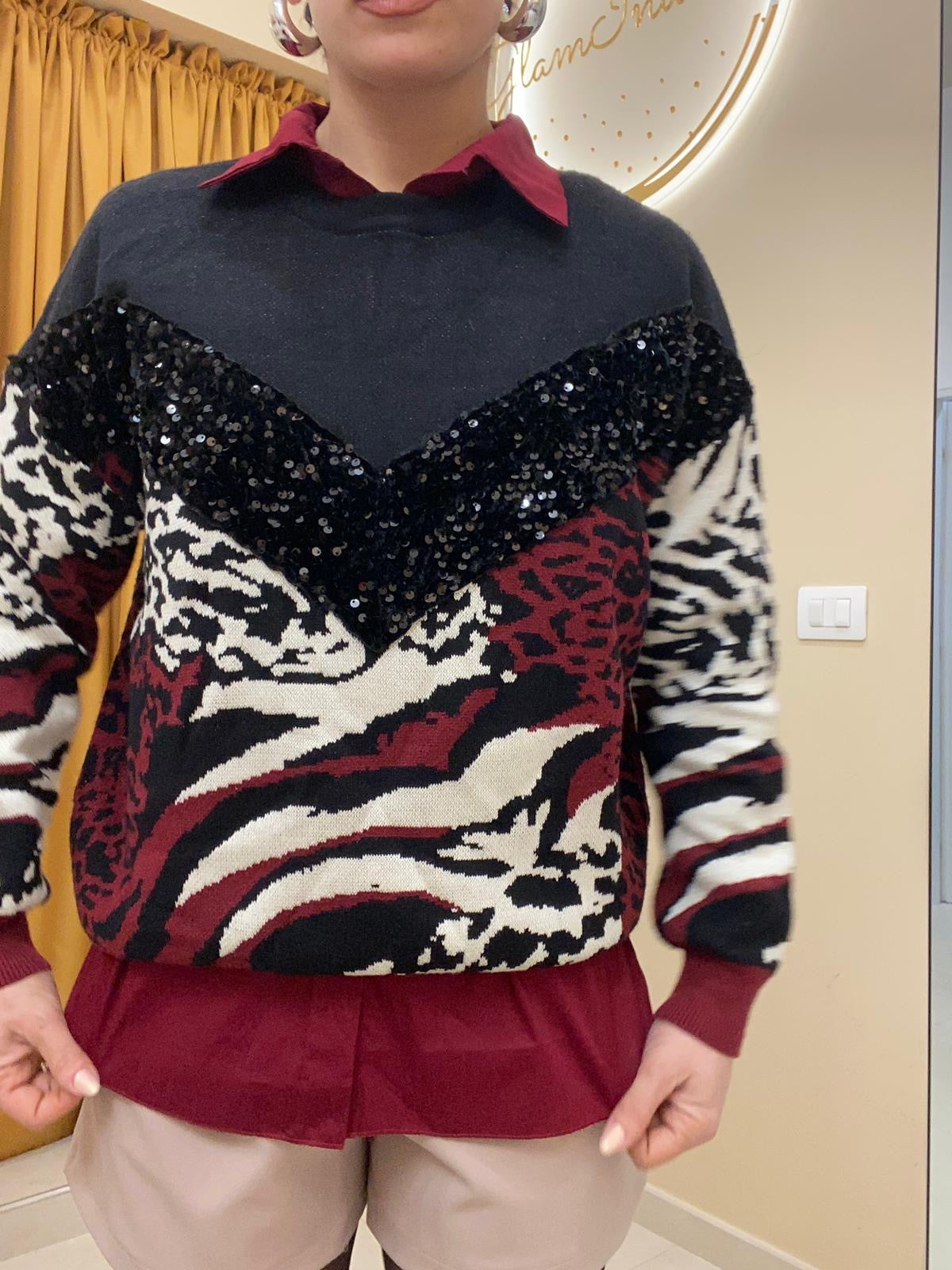 Maglione animalier chic