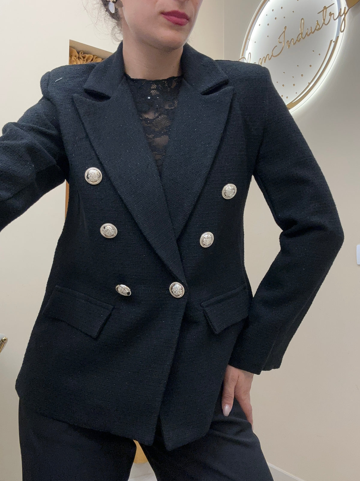 Blazer strutturato nero