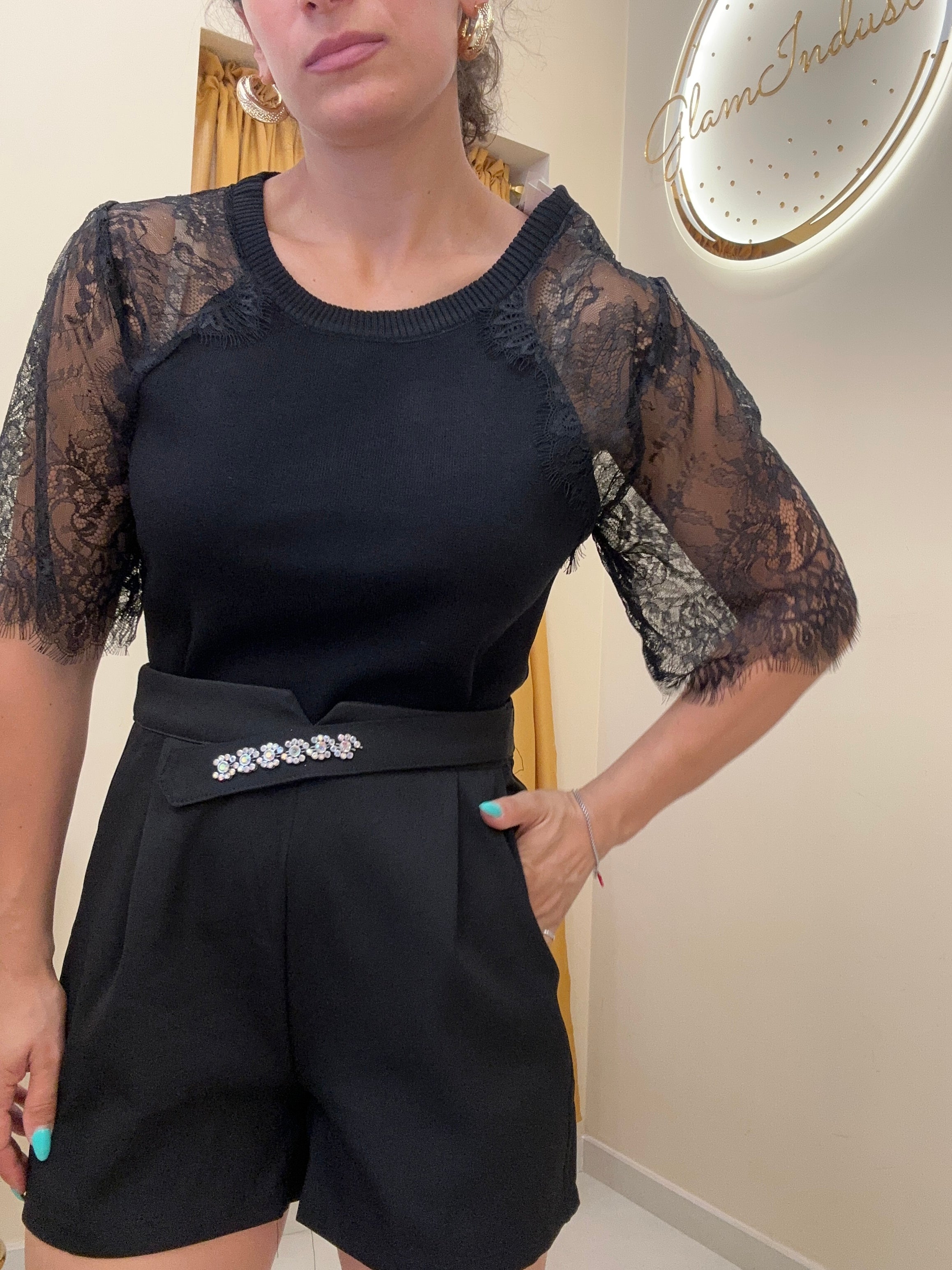 Maglia manica Macrame