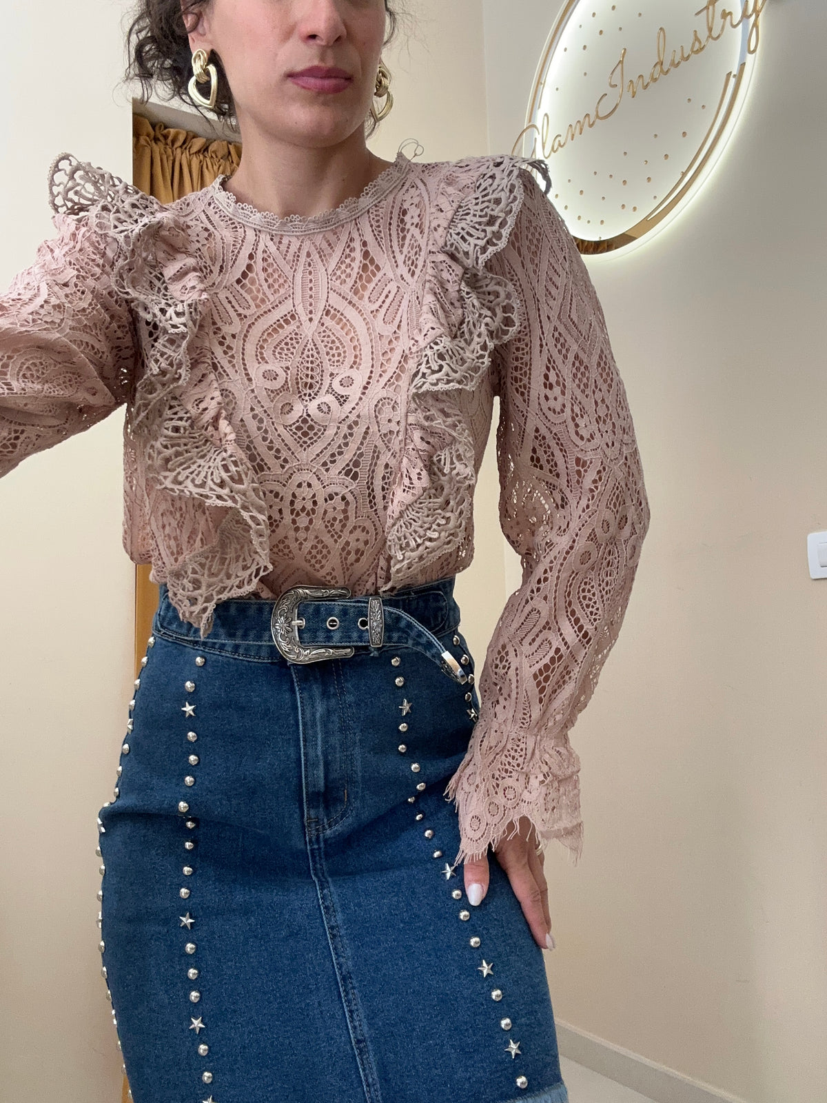 Blusa rouches dama
