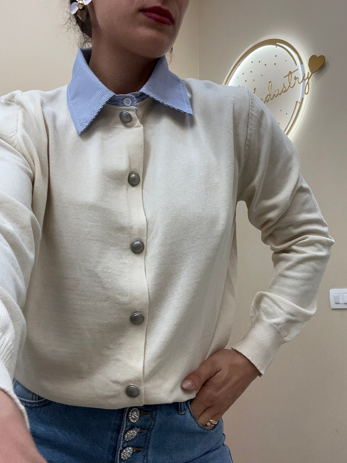 Cardigan con colletto